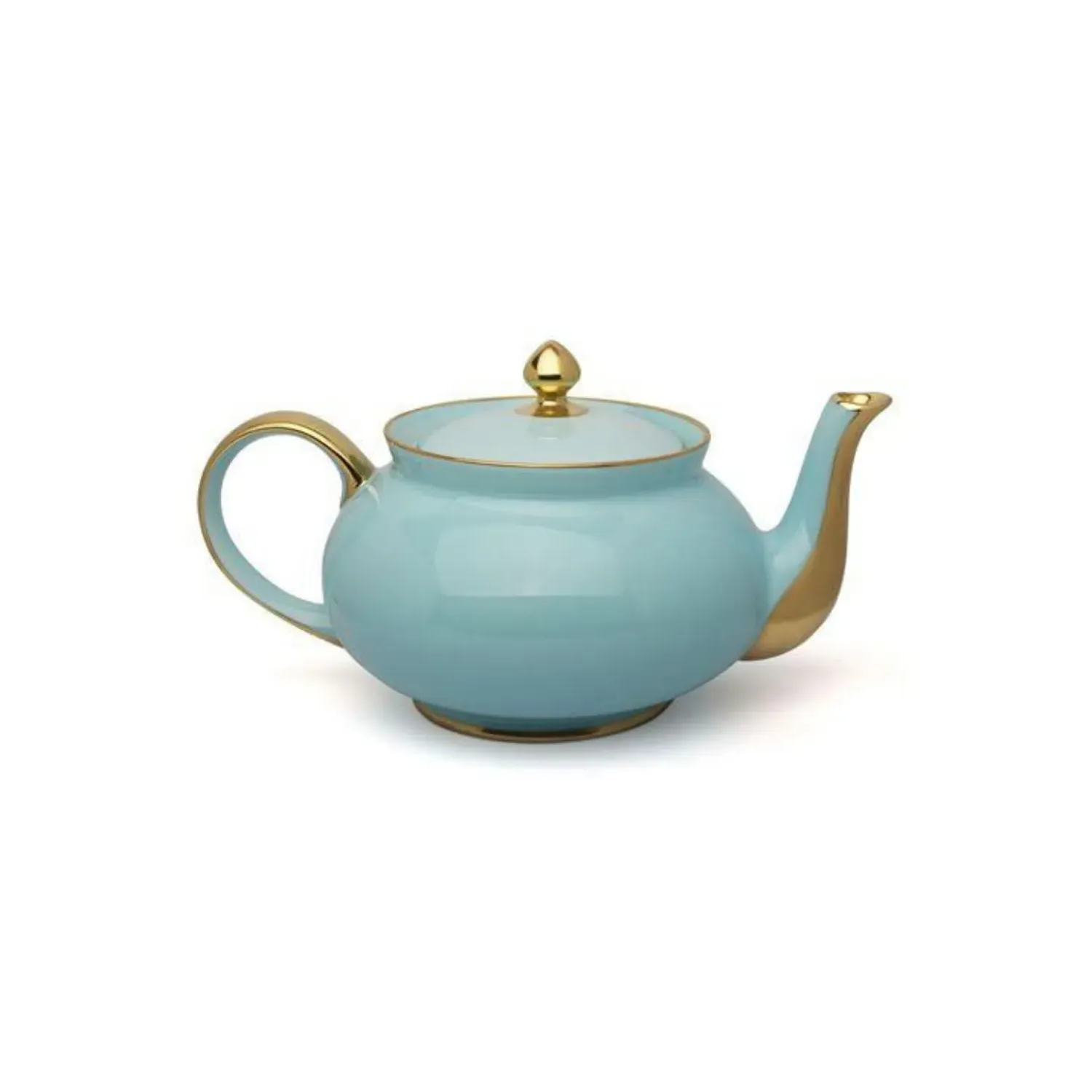 Round Tea Pot 2 Cups - Green, Porcelain image