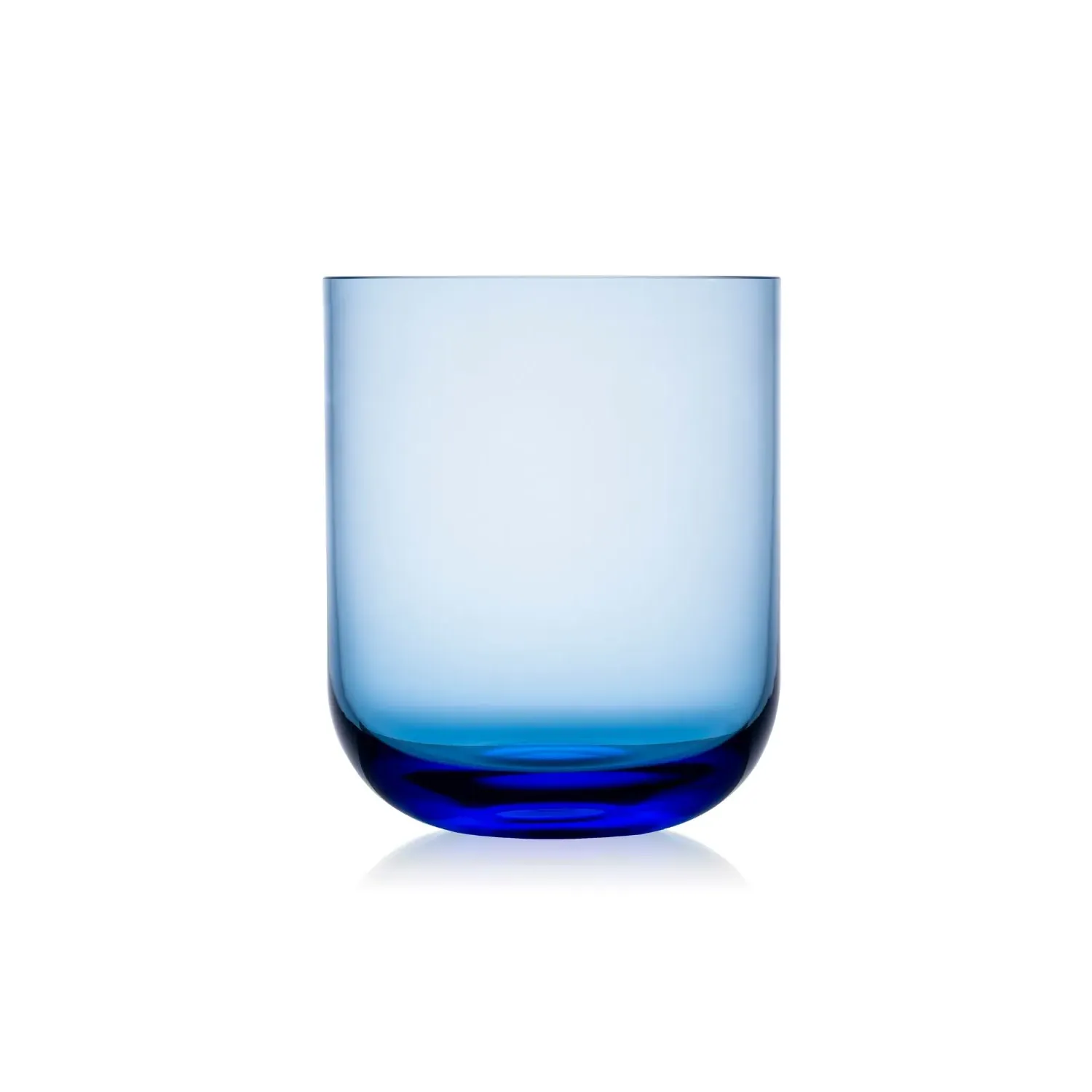 Six Crystal Tumblers - Blue