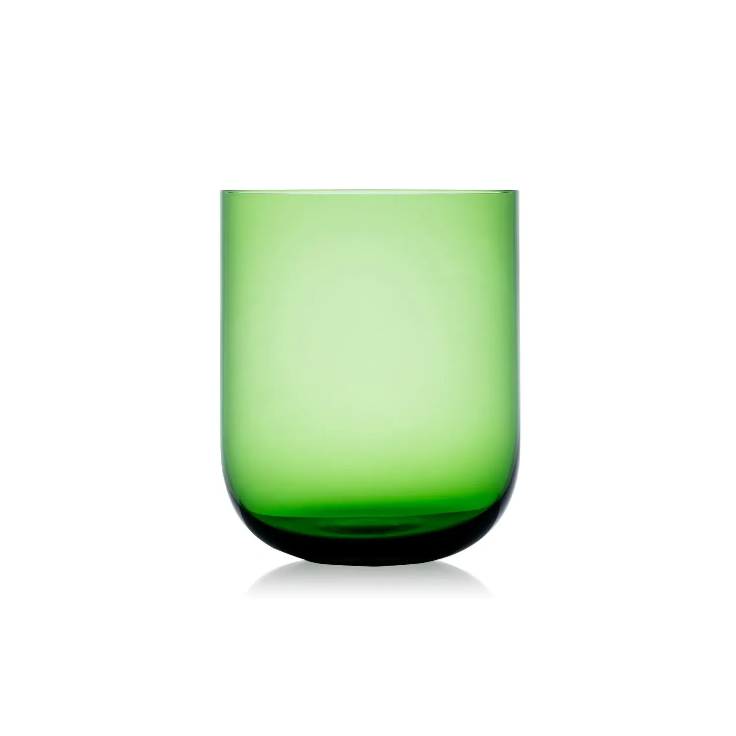 Six Crystal Tumblers - Green