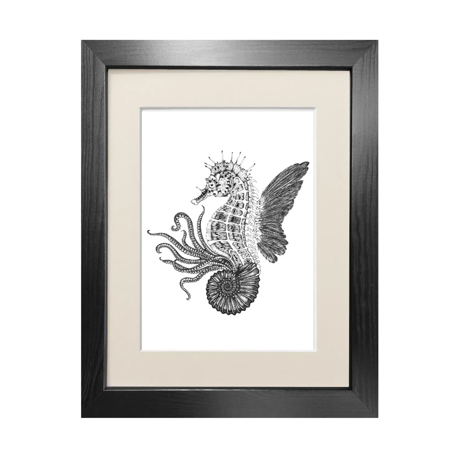 Ammonautilae A3 Fine Art Print - Black