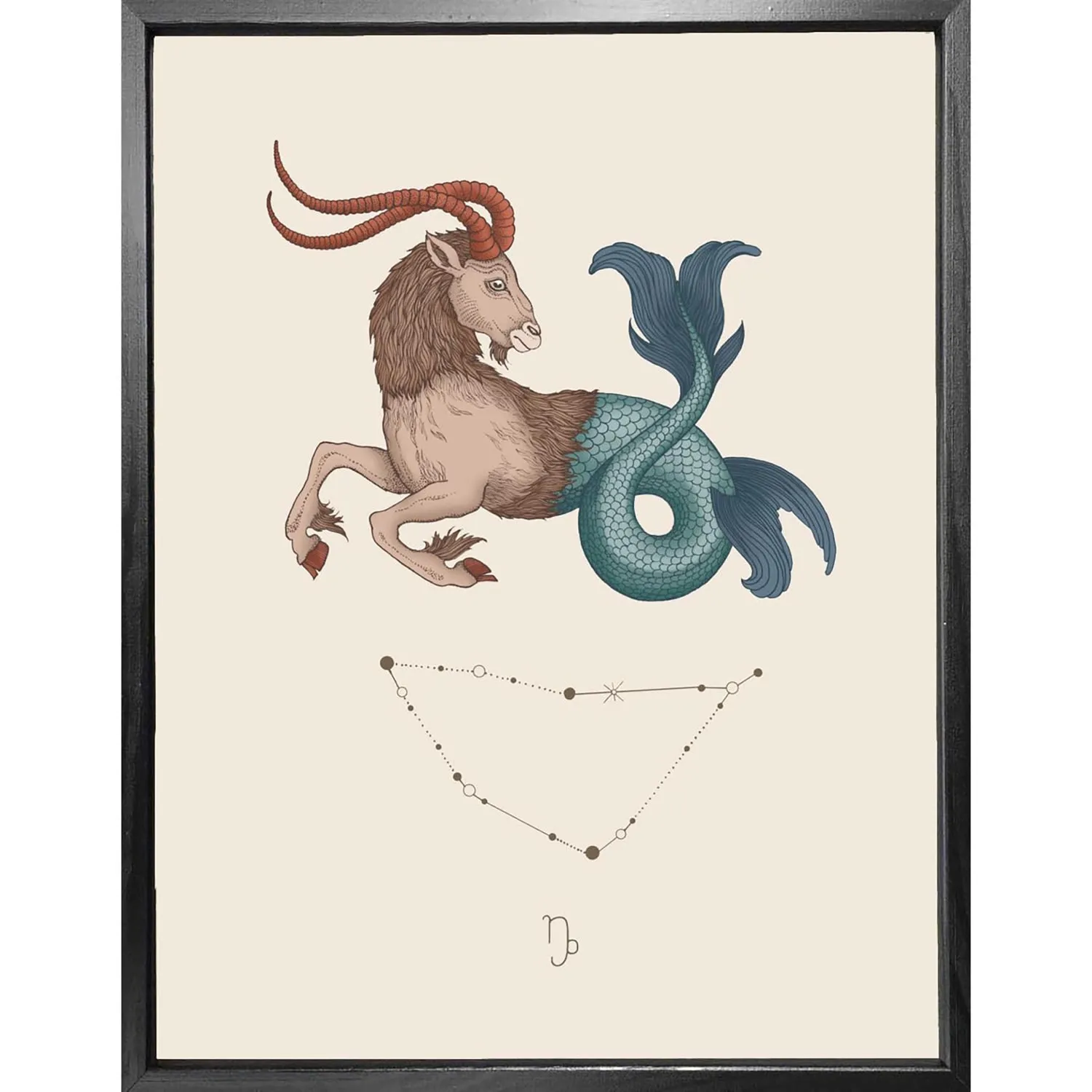 Capricorn Zodiac A3 Fine Art Print