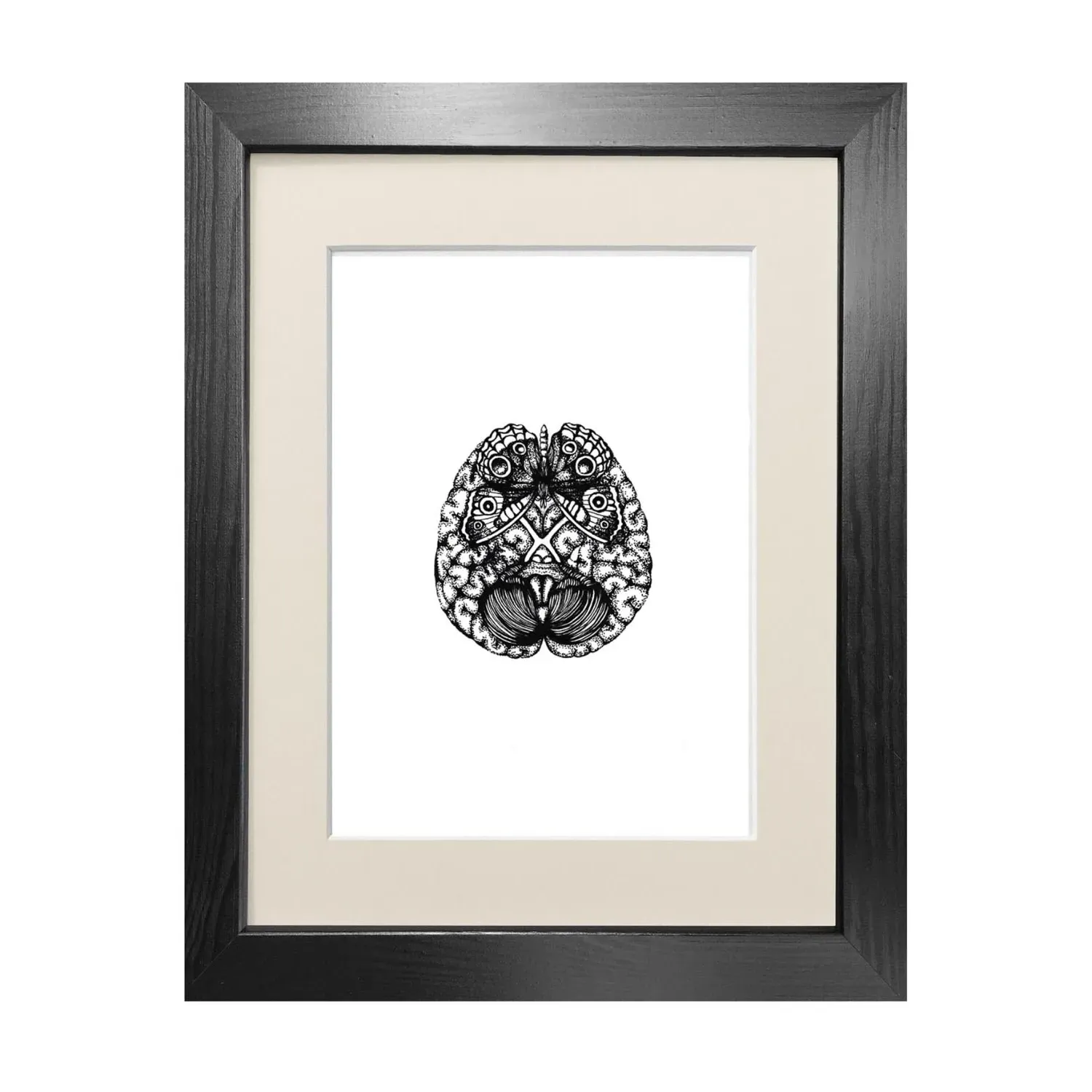 Cerebellum A4 Fine Art Print - Black
