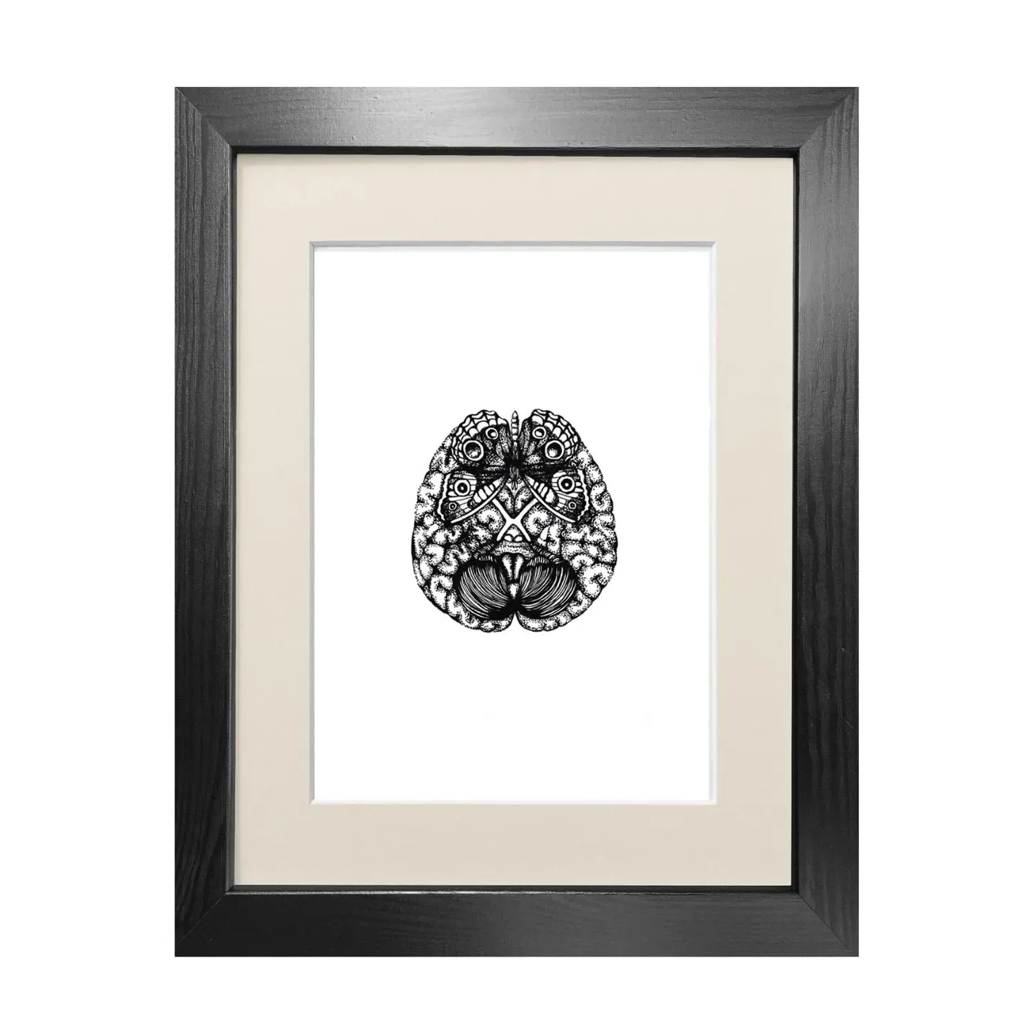 Cerebellum A5 Fine Art Print - Black image