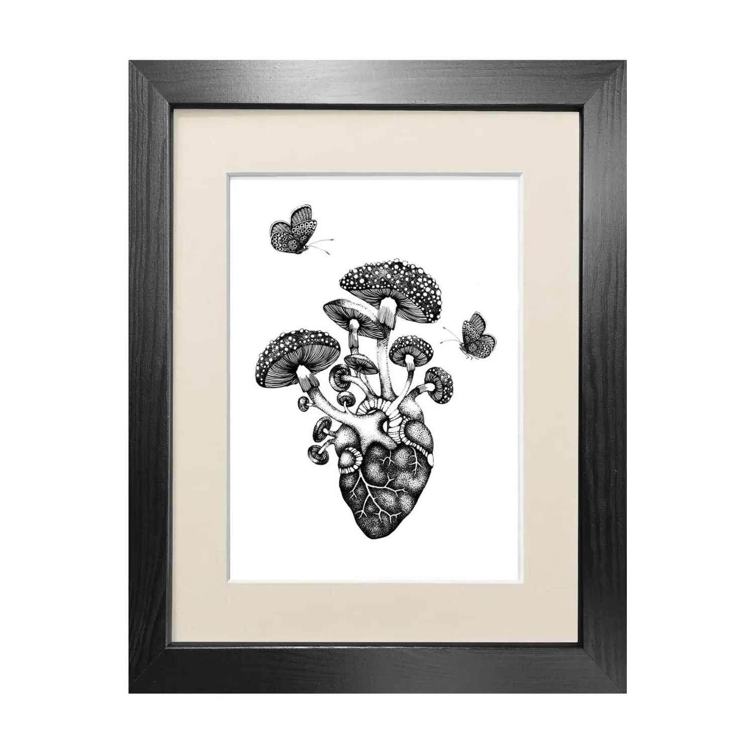 Cor Meum A3 Fine Art Print - Black