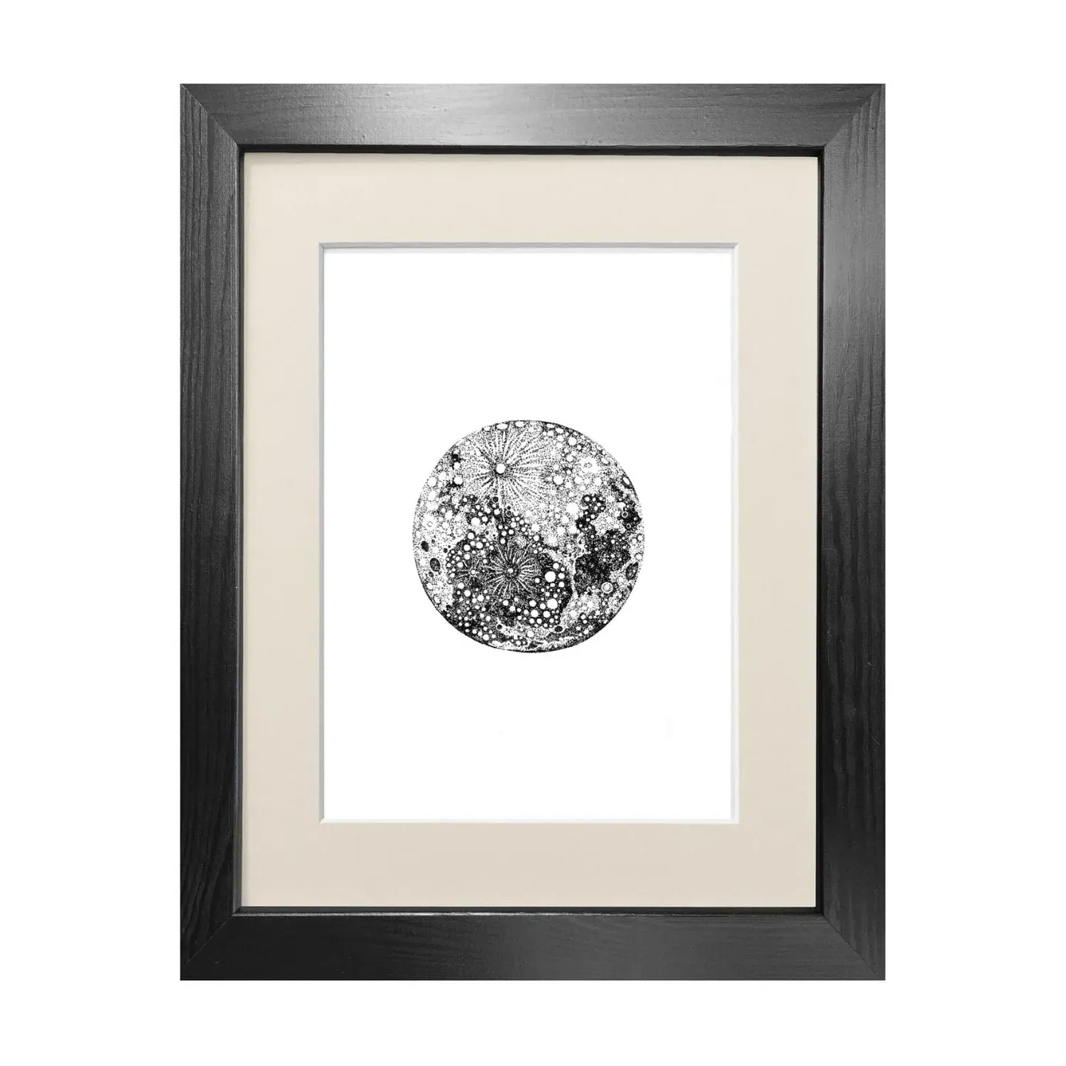 Lunar A4 Fine Art Print - Black