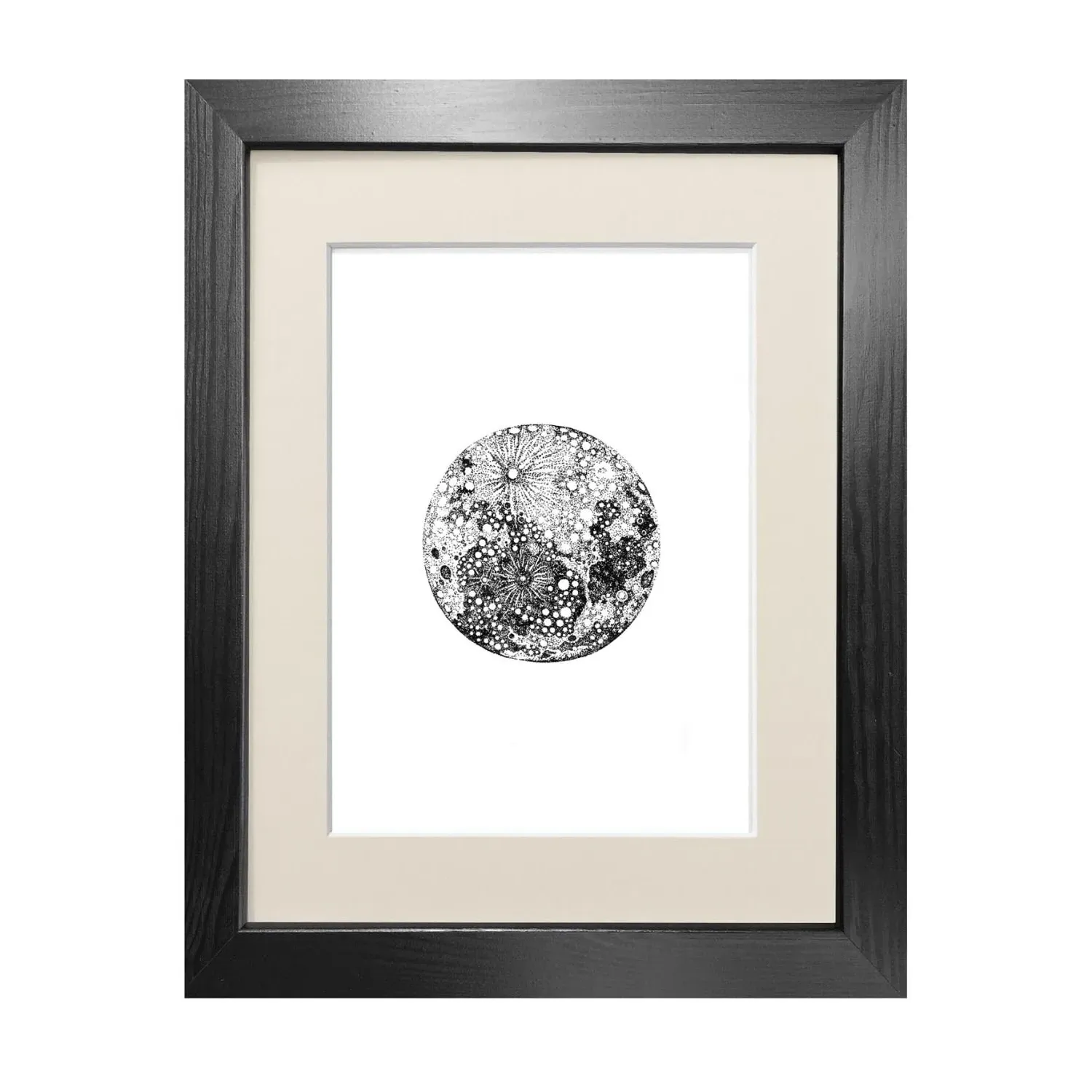 Lunar A5 Fine Art Print - Black image
