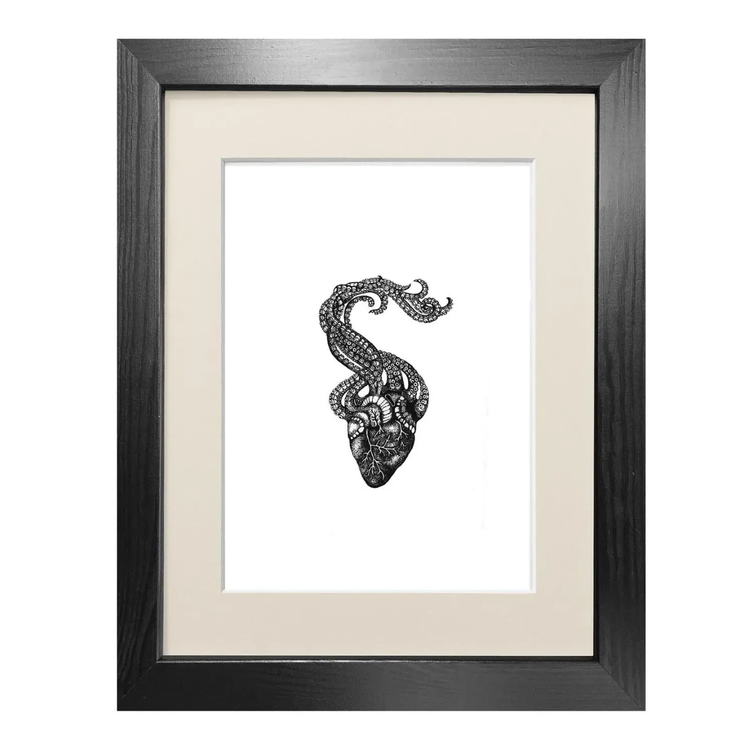Organoctopus A5 Fine Art Print - Black