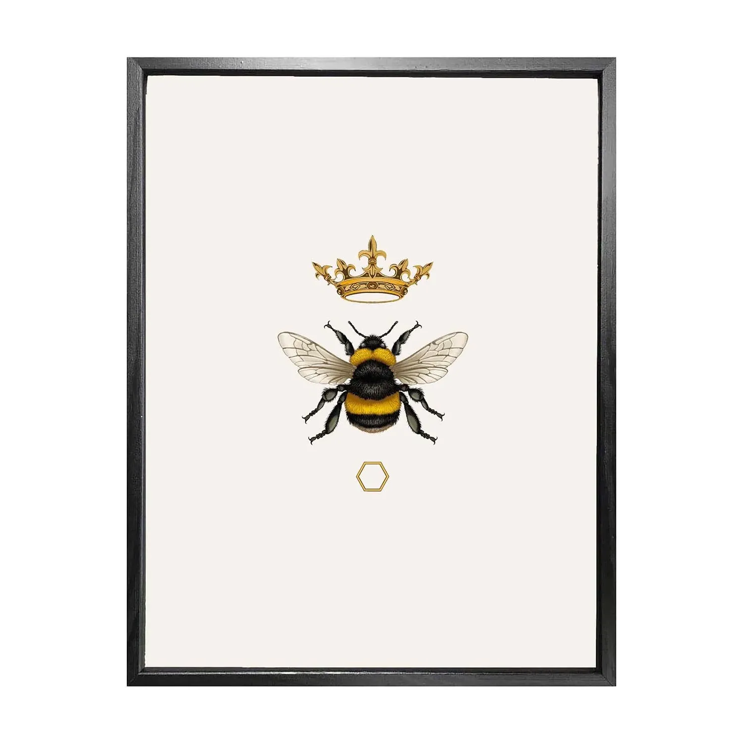 Queen Bee Large Fine Art Print - Gold