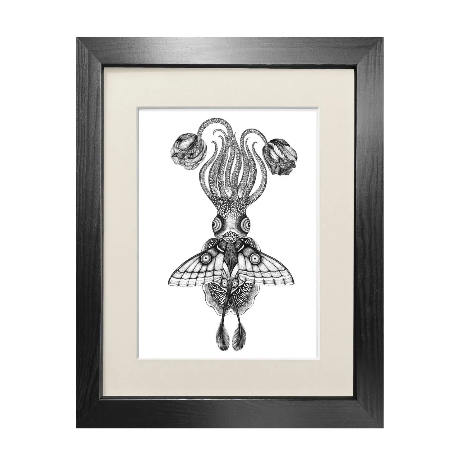Tethidadoptera A3 Fine Art Print - Black