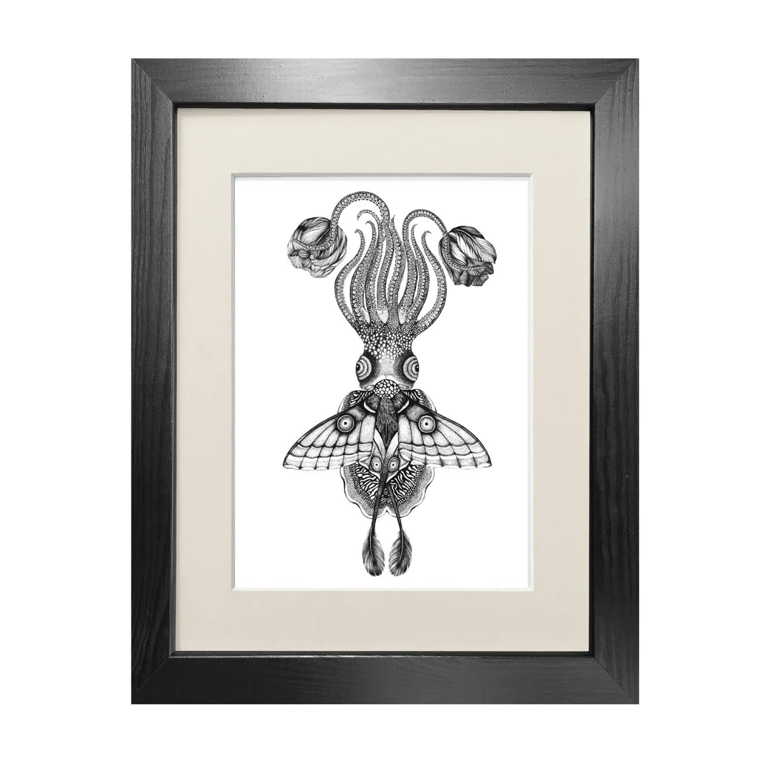 Tethidadoptera A4 Fine Art Print - Black