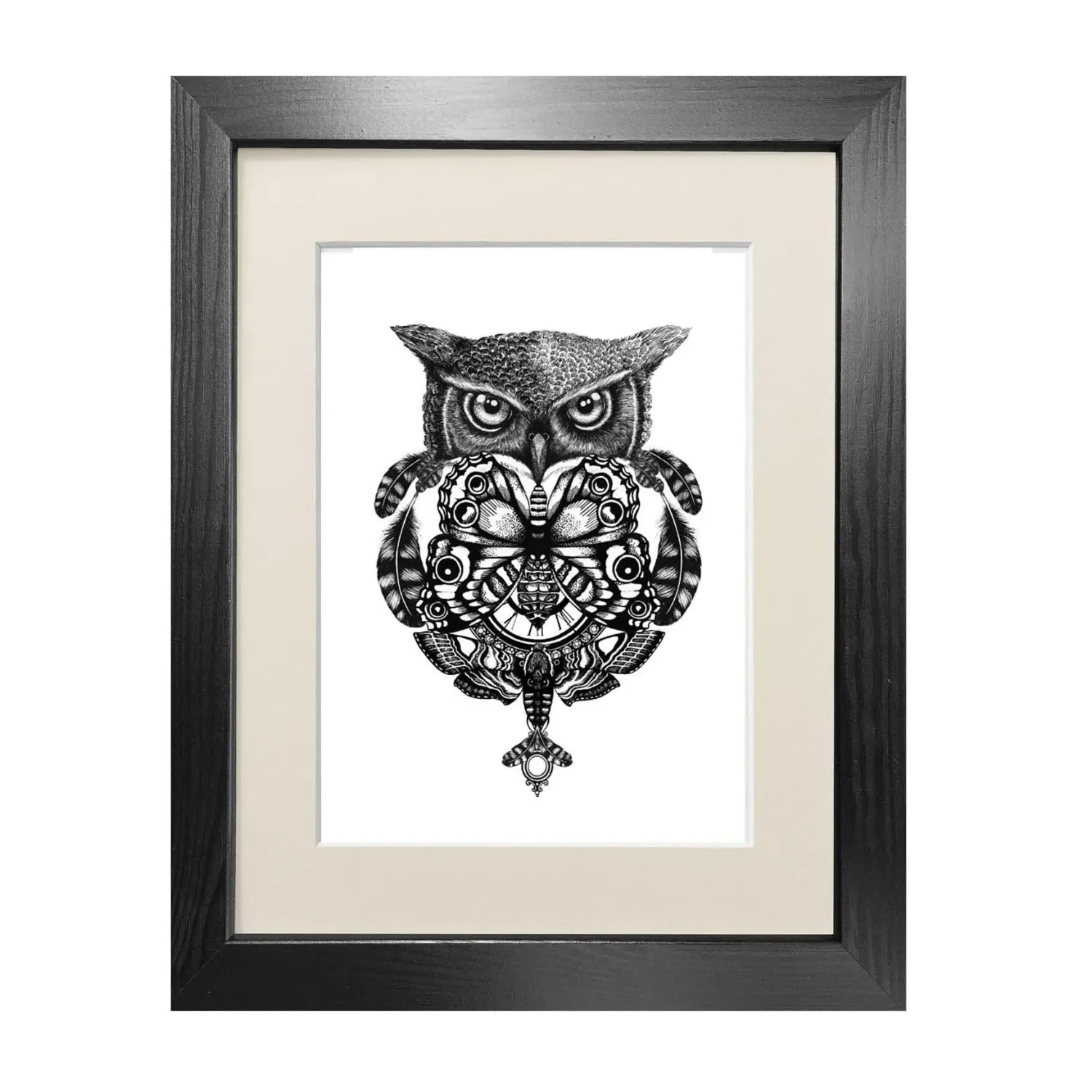 The Owl & Pocket Watch A3 Fine Art Print