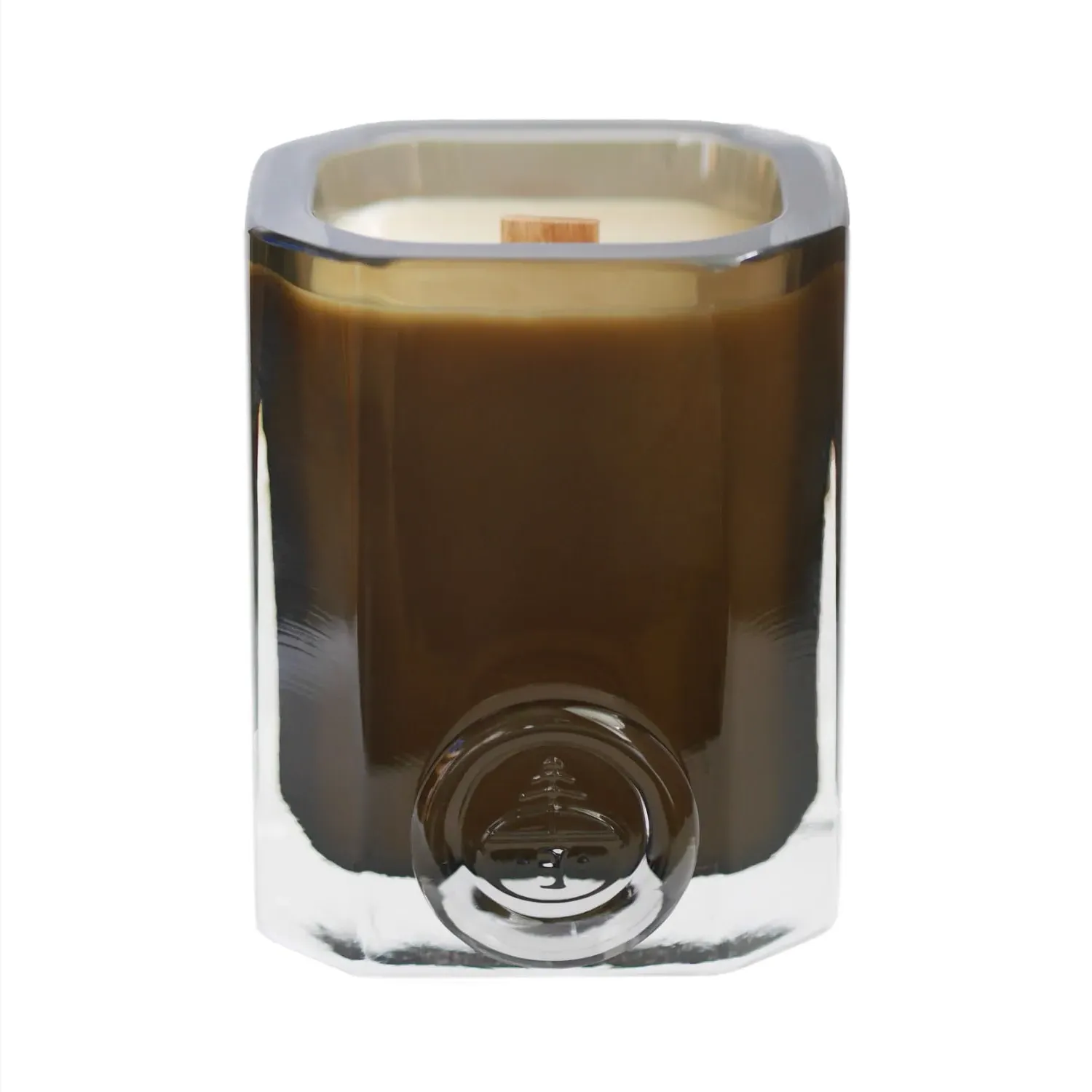 Núr Handblown Glass Refillable Candle - Brown