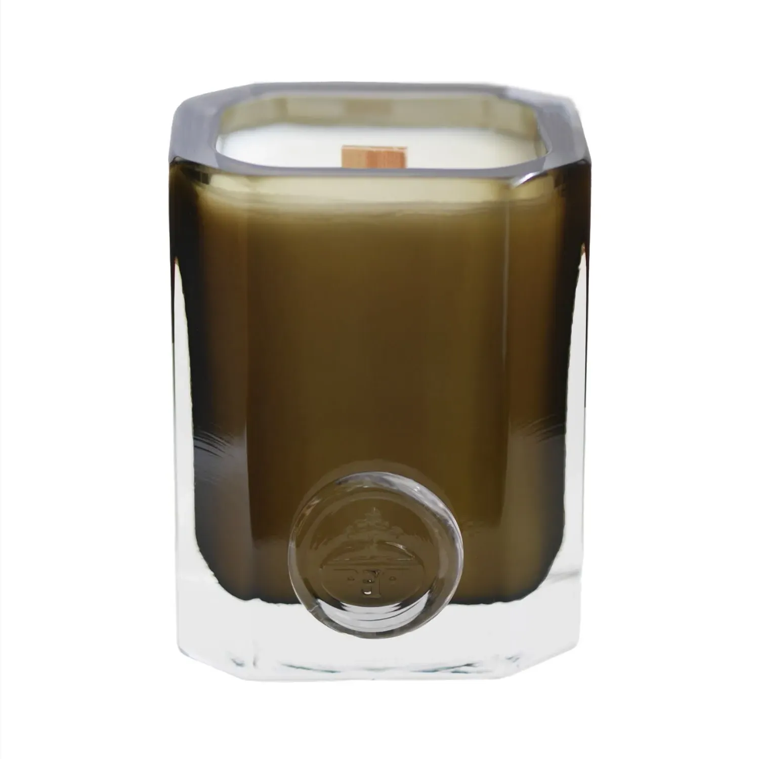 Äpple Handblown Glass Refillable Candle - Green image
