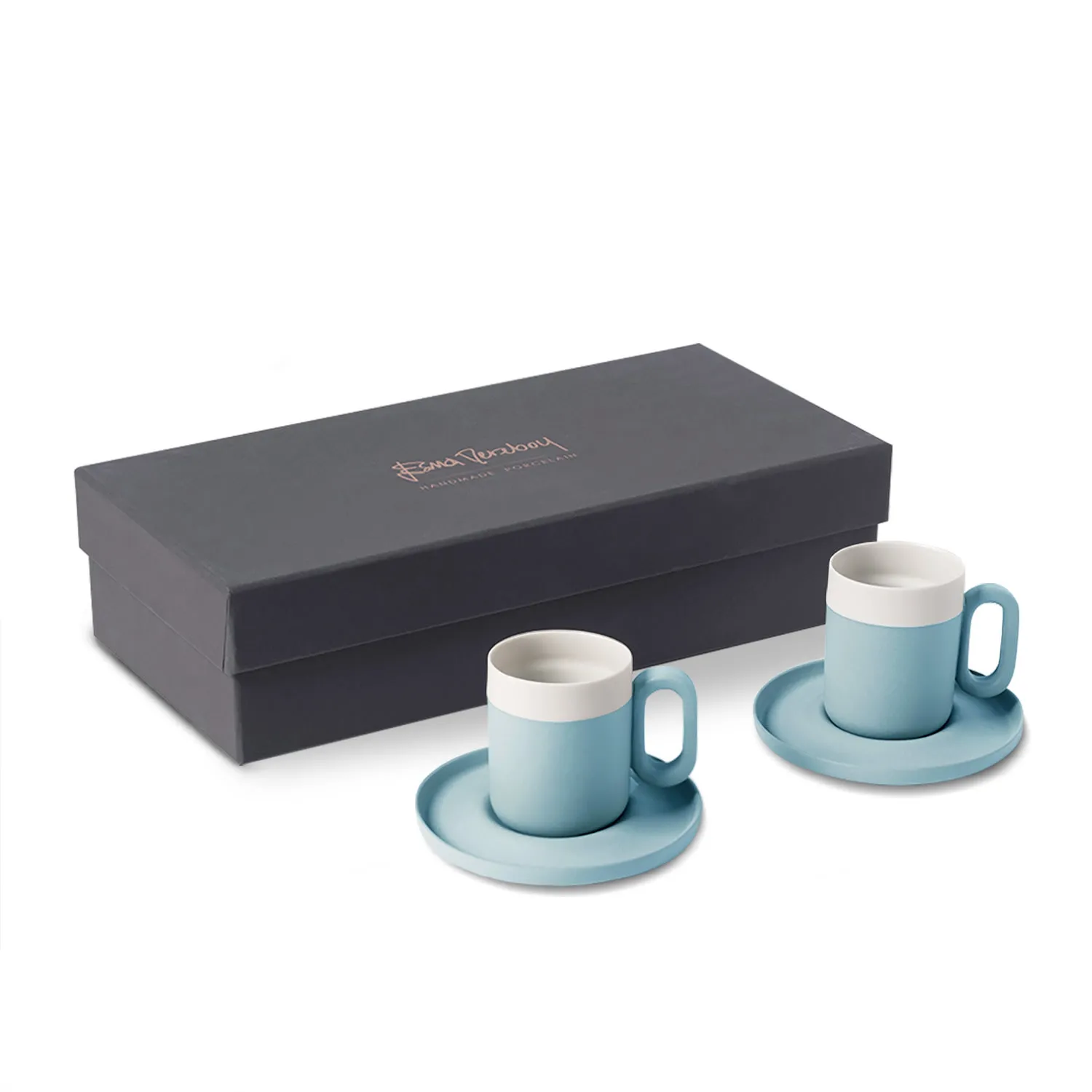 Capsule Espresso Cup Set of Two - Blue, Porcelain