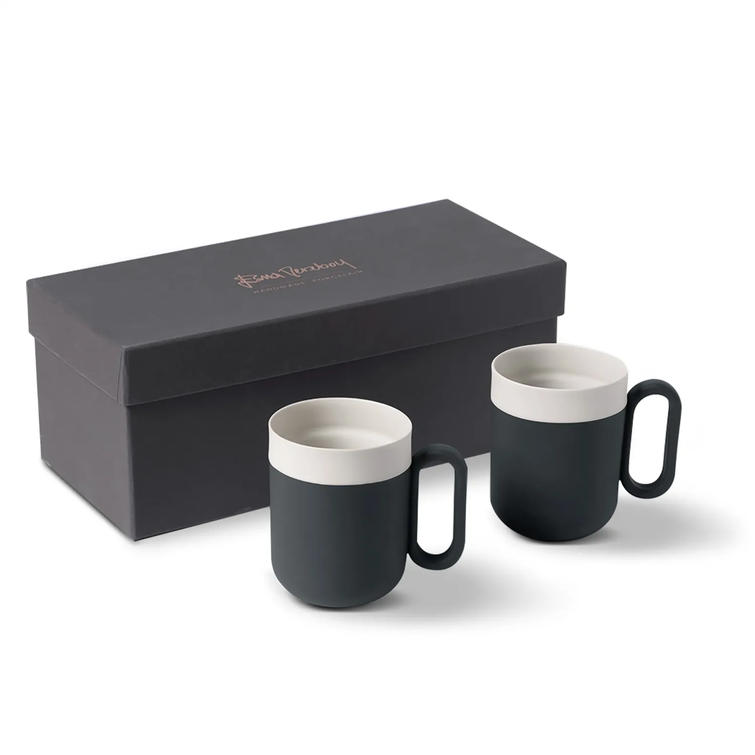 Capsule Mug Set of Two - Black, Porcelain image