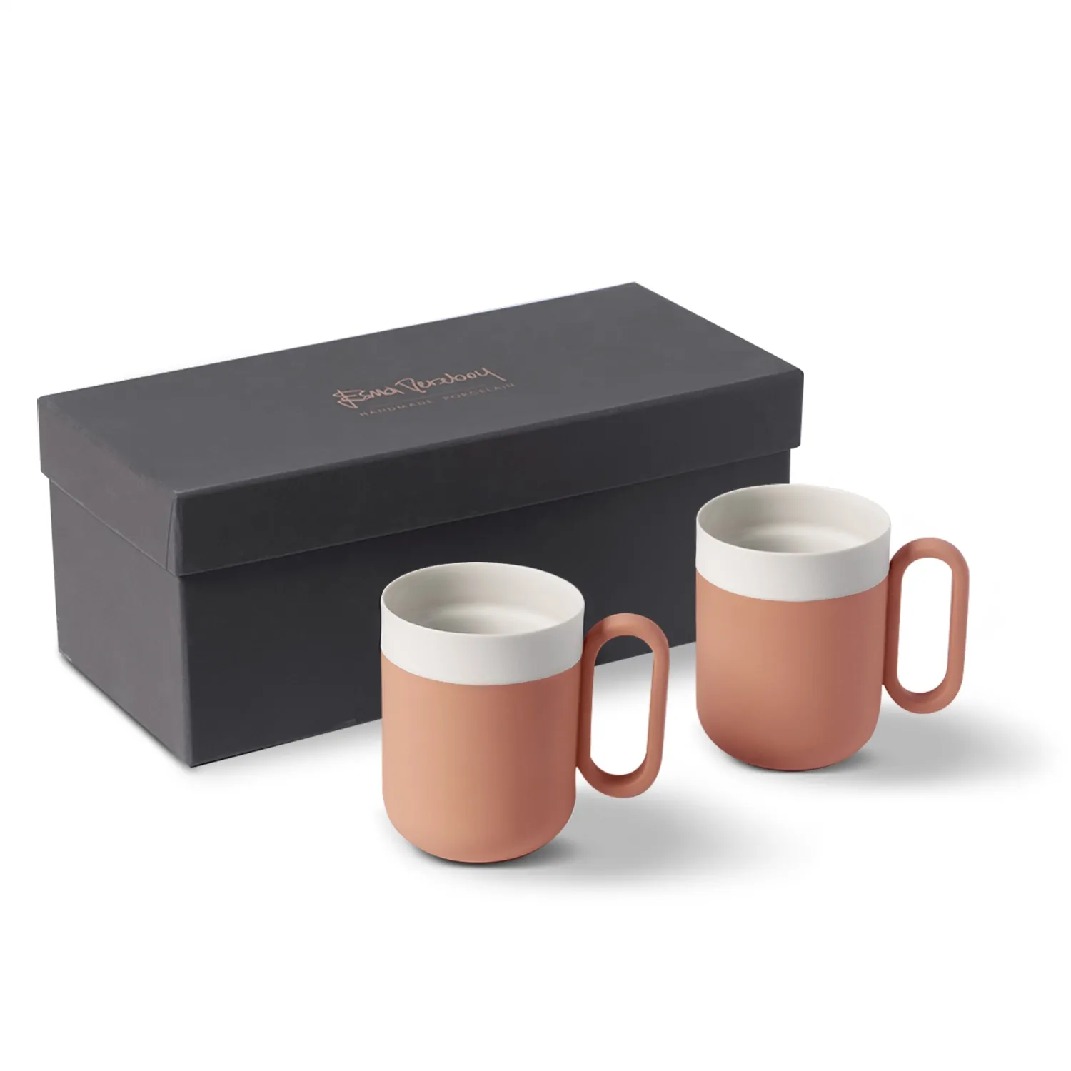 Capsule Mug Set of Two - Red, Porcelain