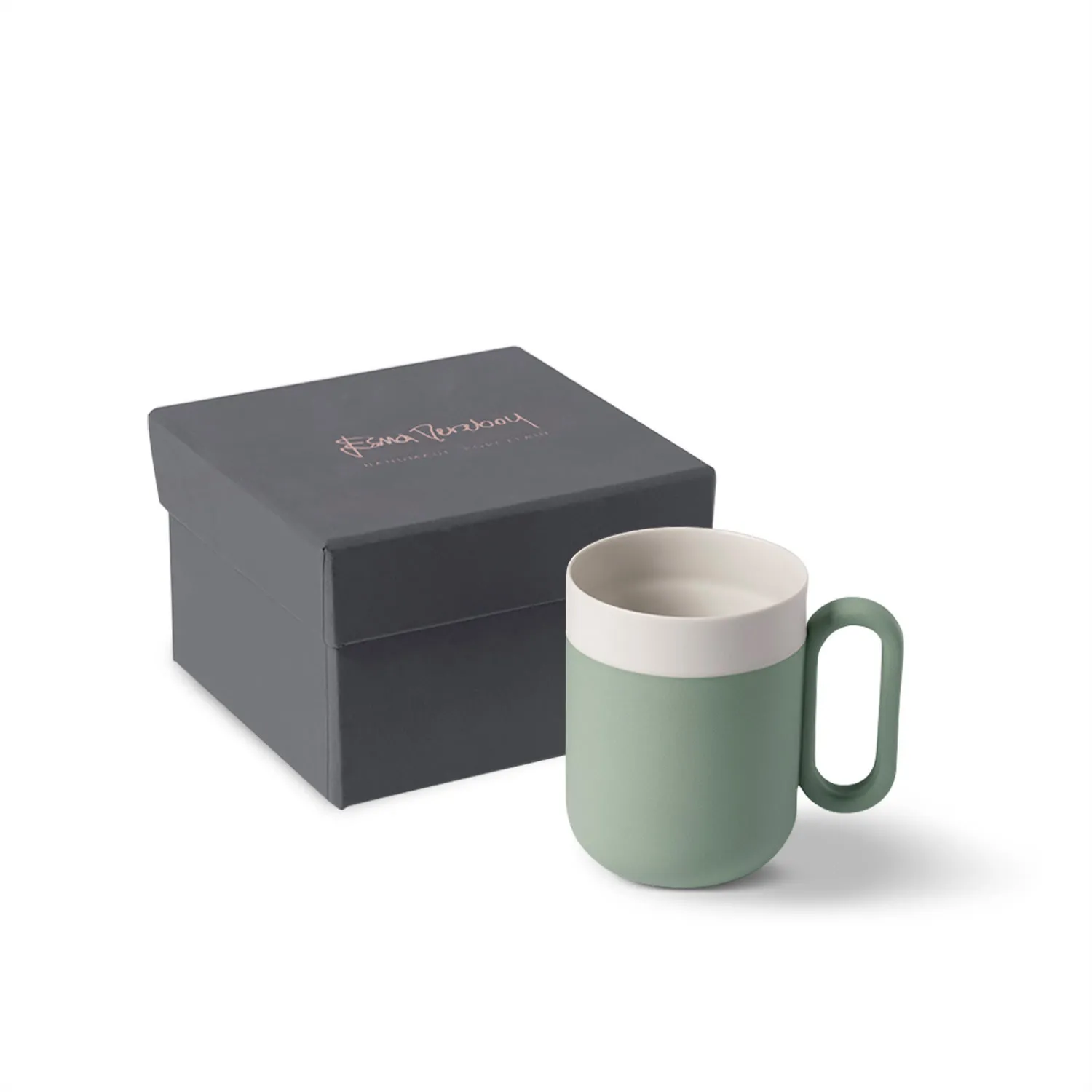 Capsule Small Mug - Green, Porcelain