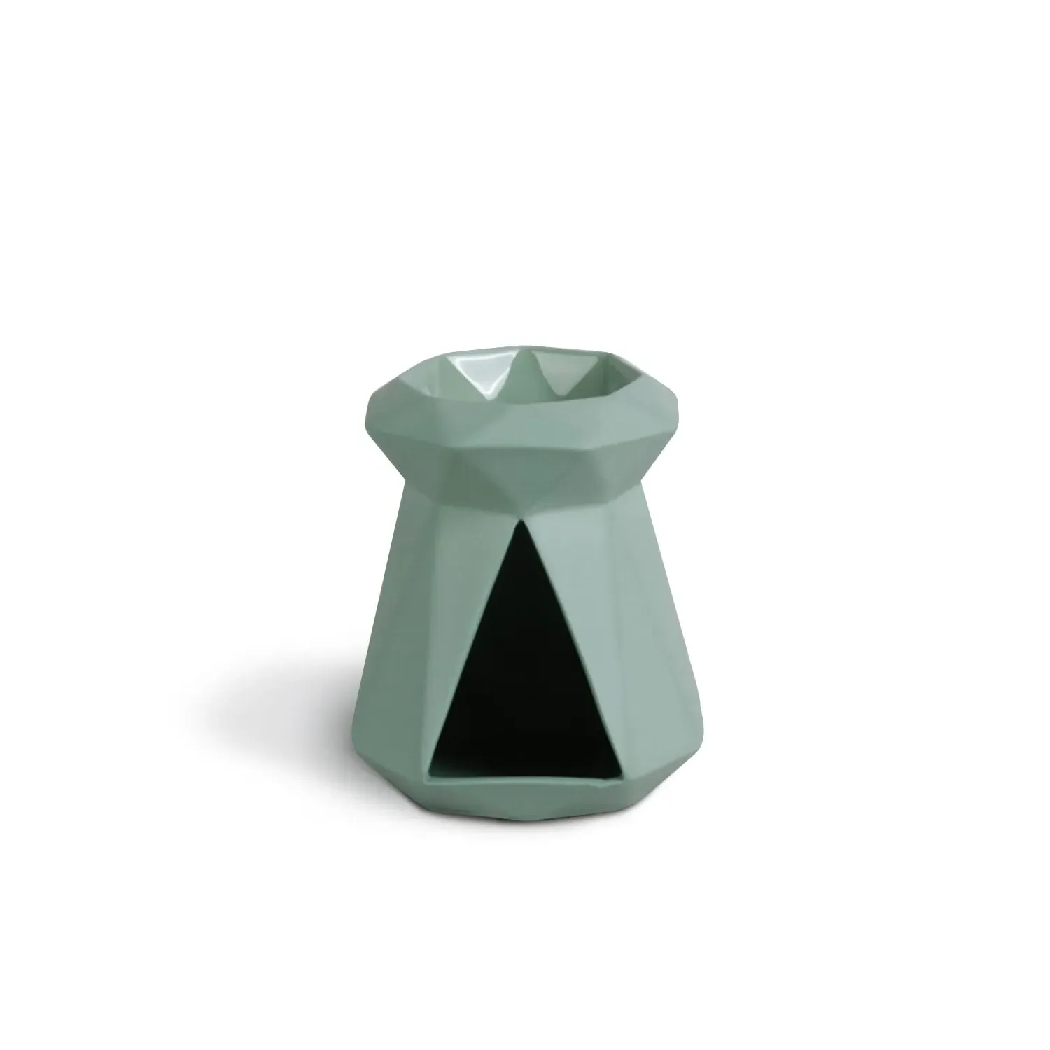 Chess Pawn Incense Burner - Green, Porcelain image