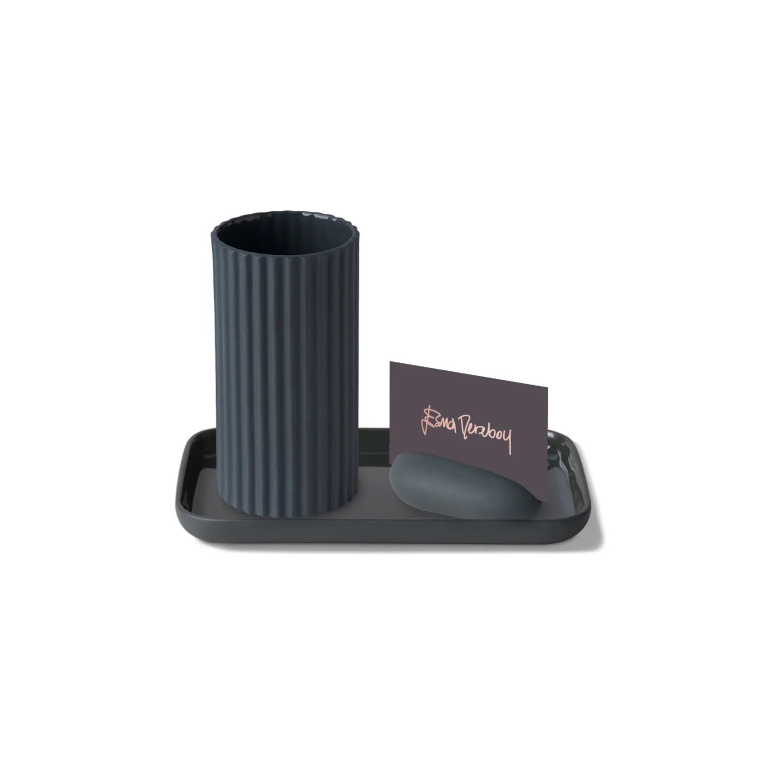 Corinth Pen & Card Holder Set - Black image