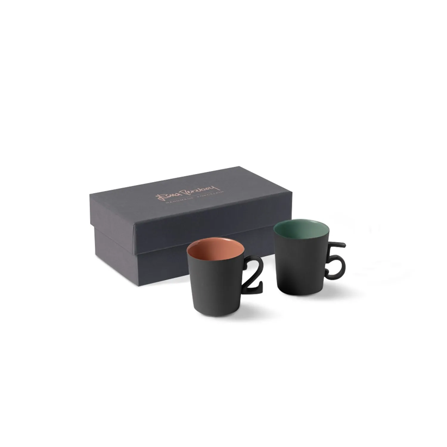 Figures New Year Handle Espresso Cup Set of Two - Green image