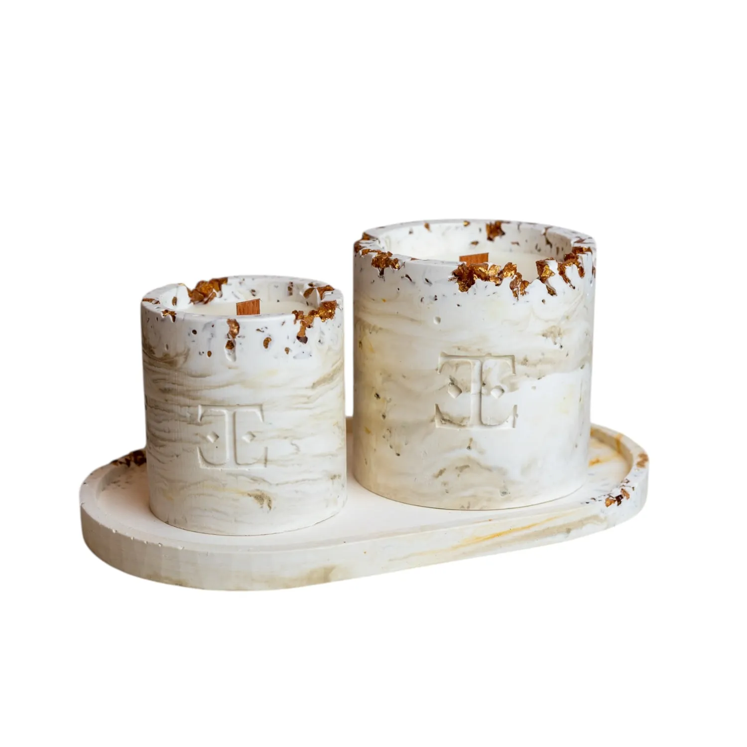 Cinnamon Crystal Candle Set - Gold image