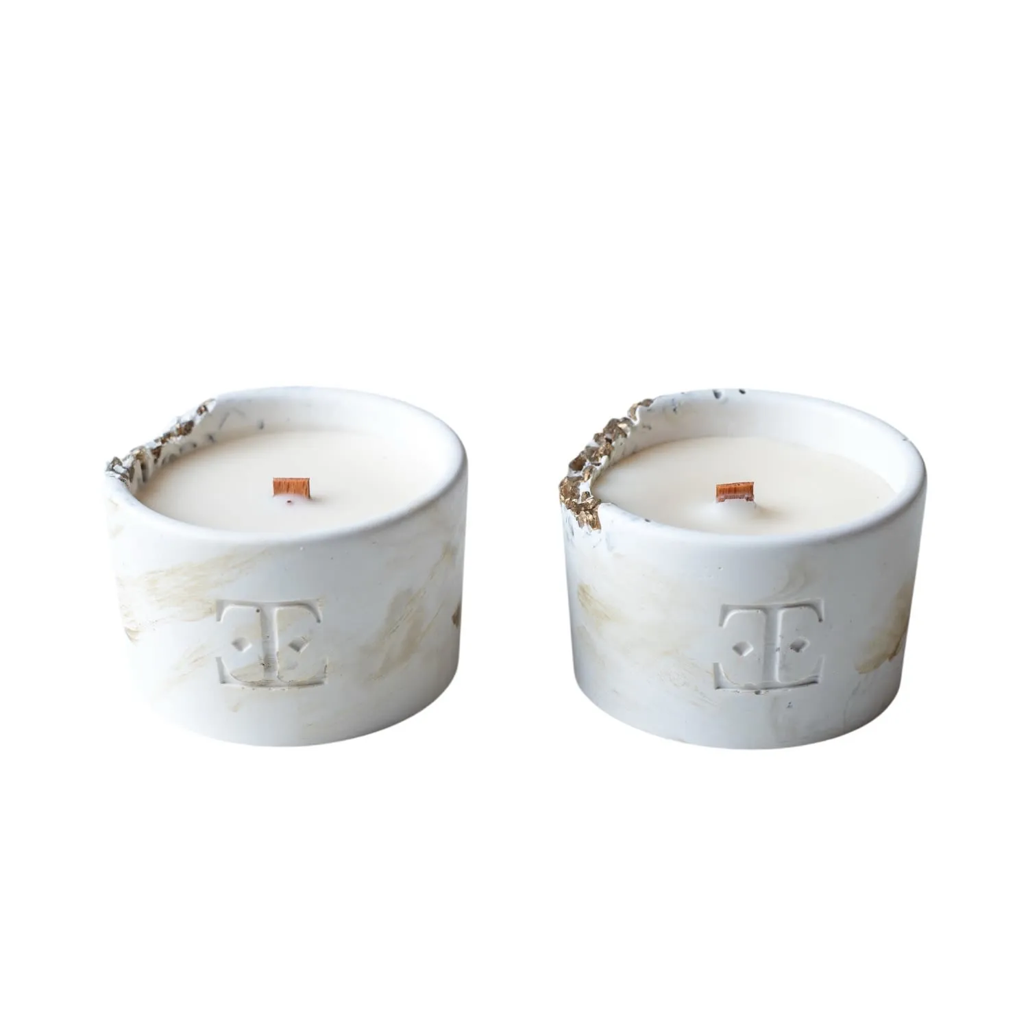 Gold Cinnamon Midi Candle Set - Gold image