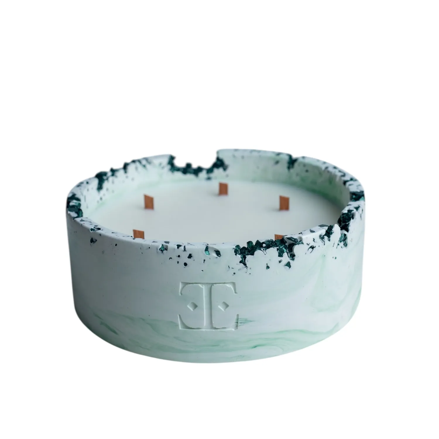 Luna Collection Apple Frost Candle - Green, Soy Wax