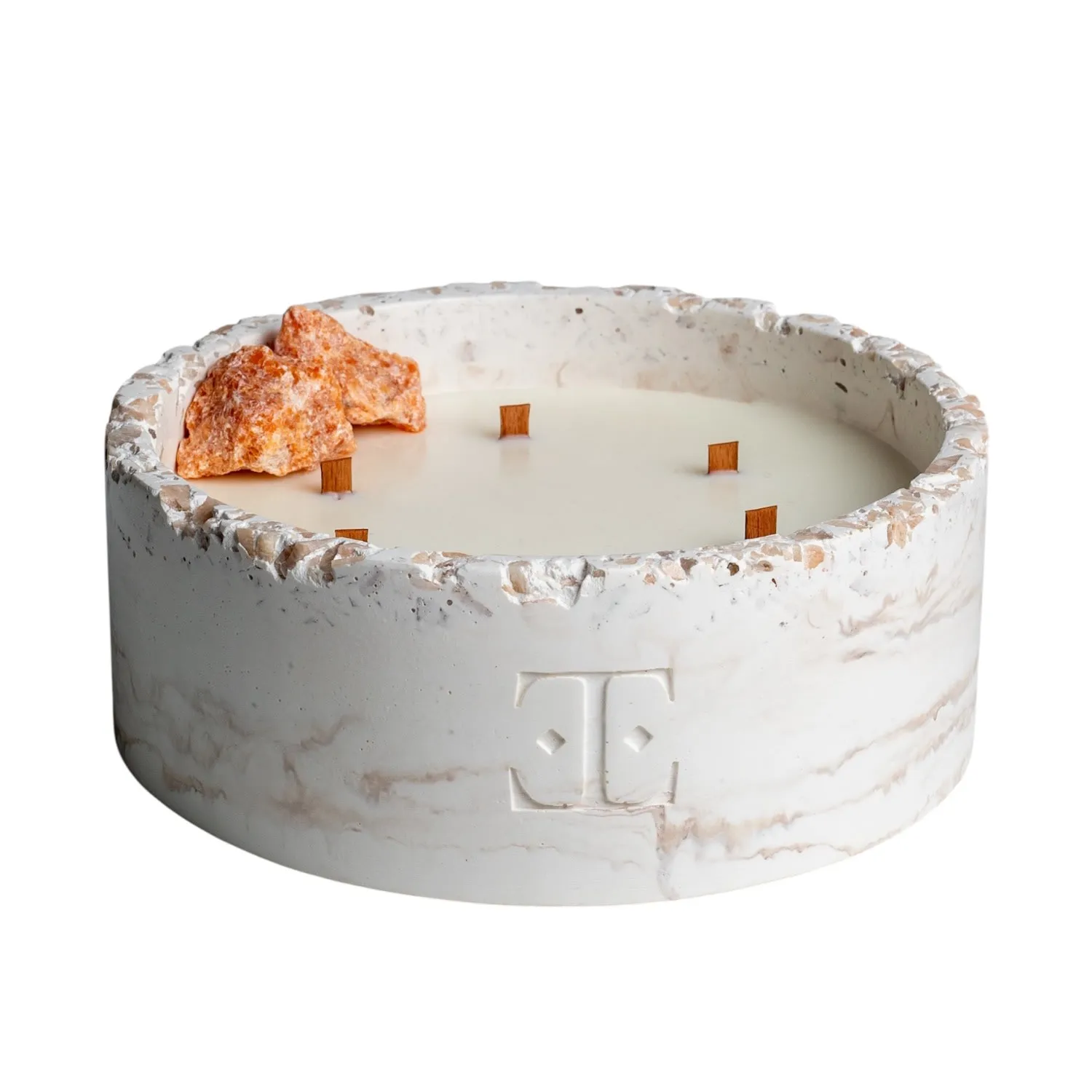 Luna Collection Moon & Fig Candle - Orange, White