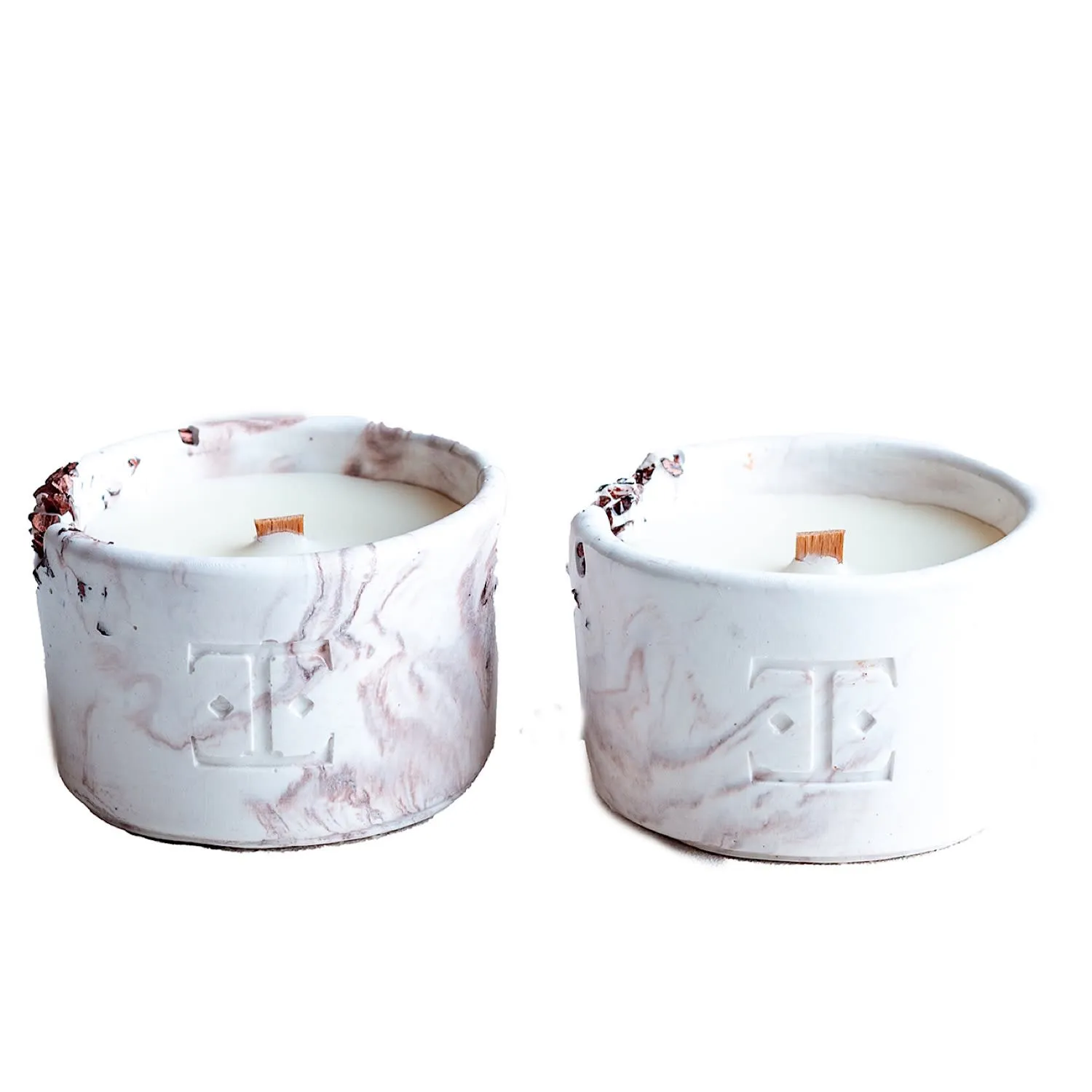 Mocha Dreams Midi Candle Set - Brown, White