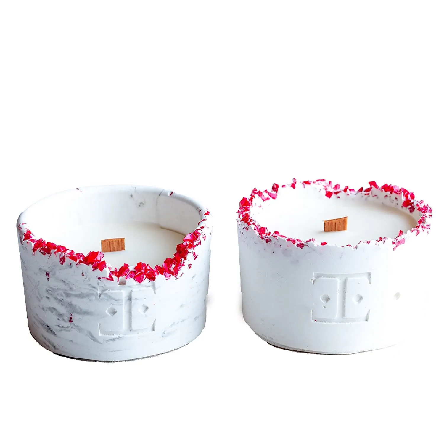 Simply Red Midi Candle Set - Silver, Red image