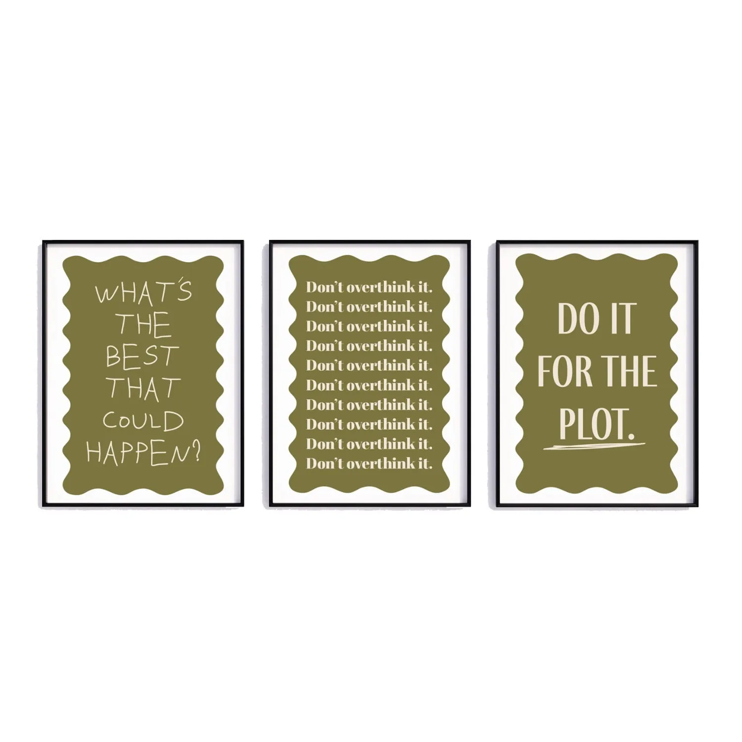 A2 Motivational Quote Art Print Gift Set - Green