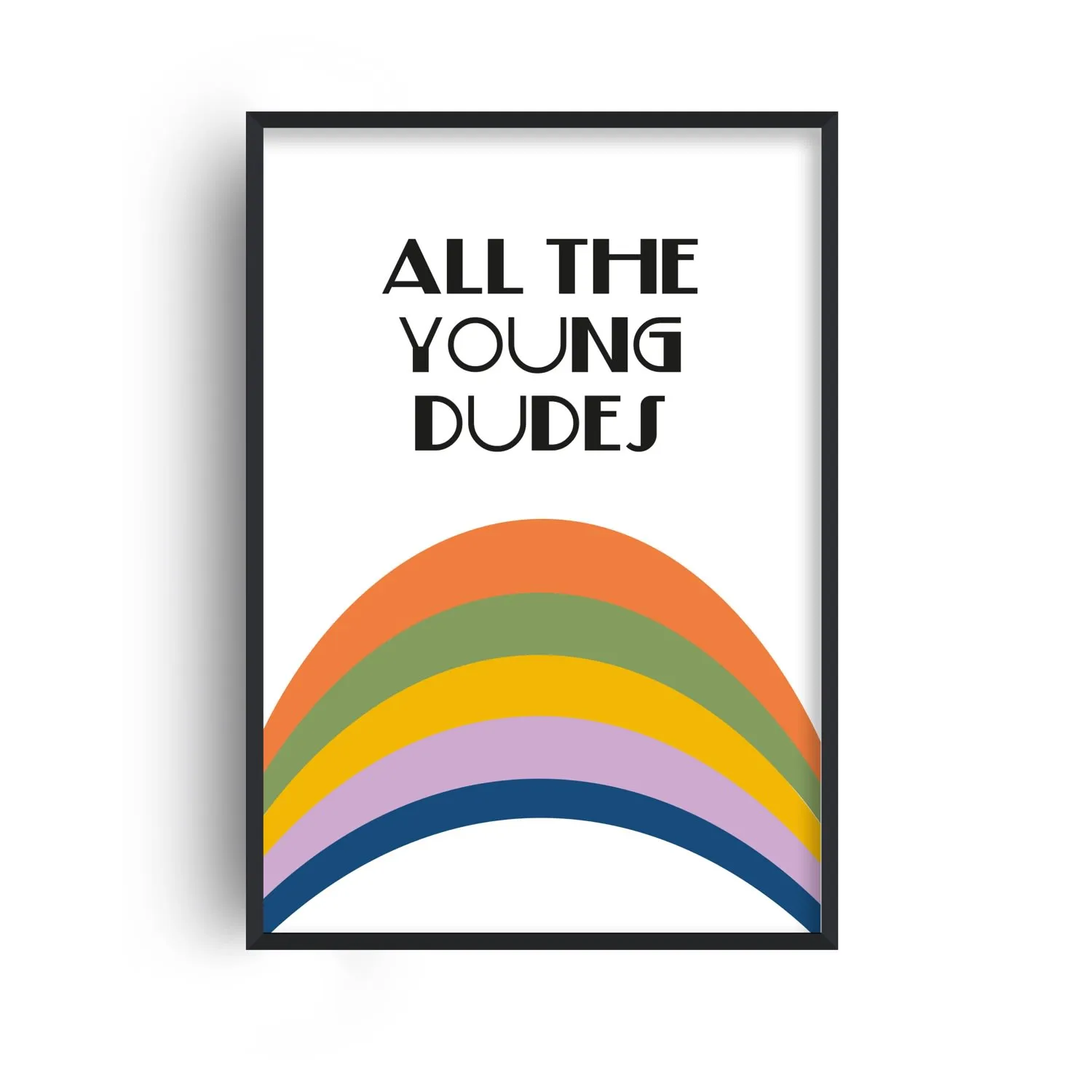 All The Young Dudes A2 Giclée Art Print - White image