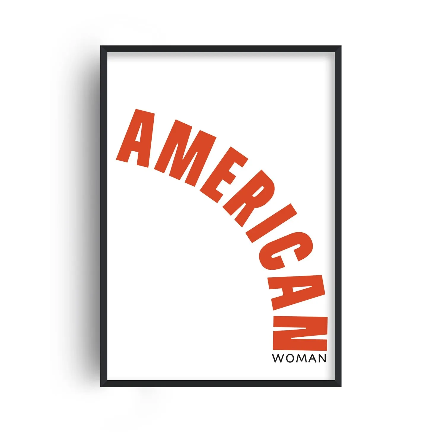 American Woman A2 Art Print - Red image