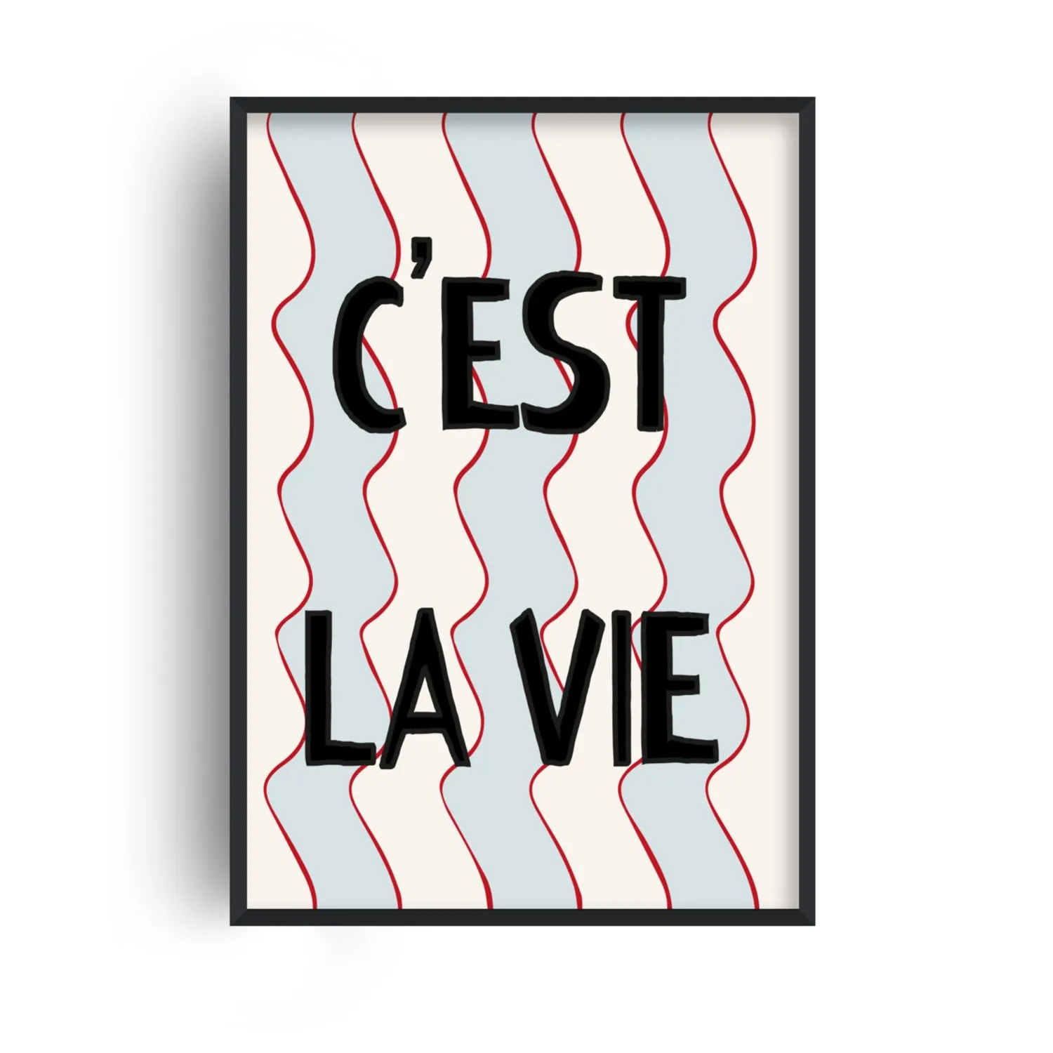 C'est La Vie A2 Giclée Art Print - Red