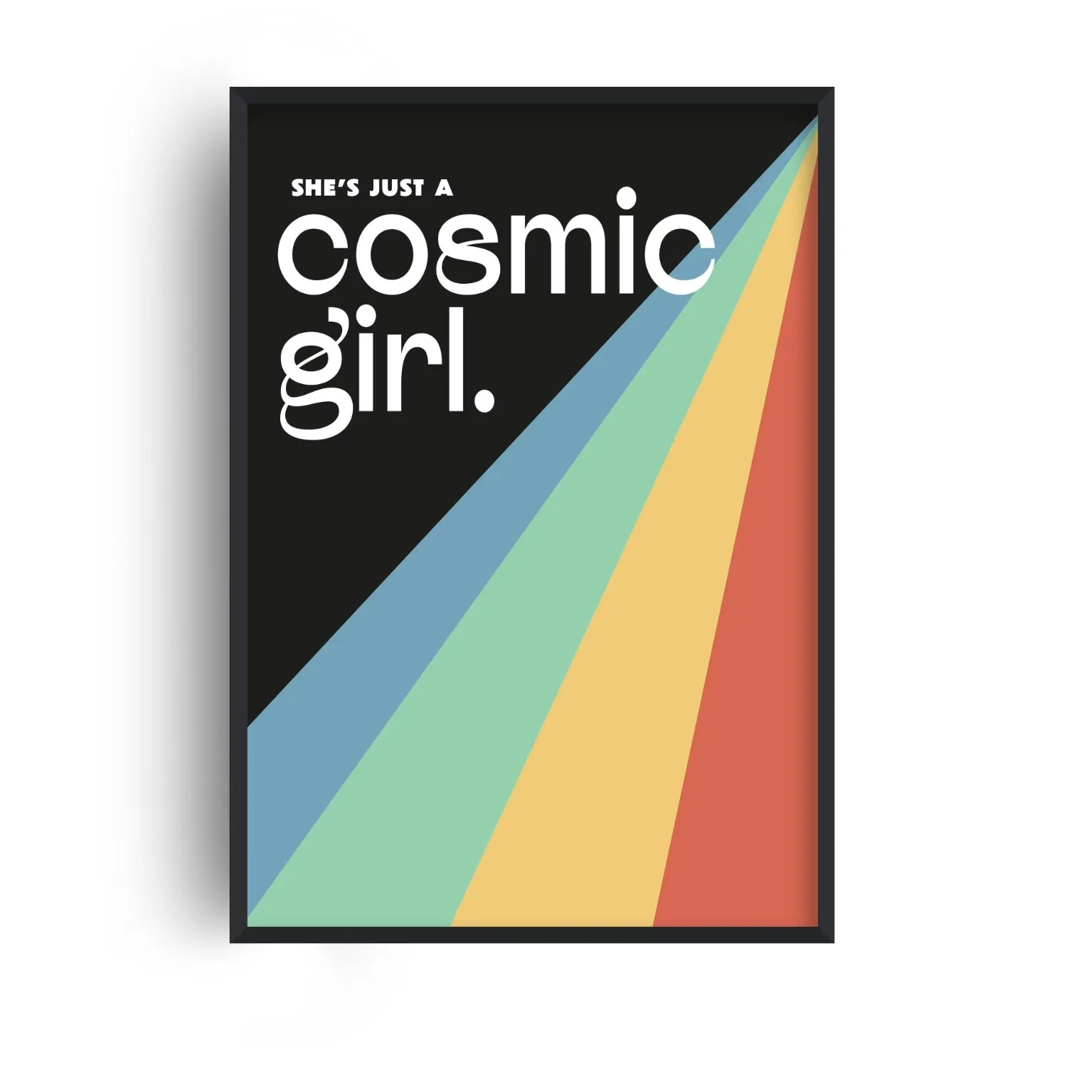 Cosmic Girl A2 Art Print - White