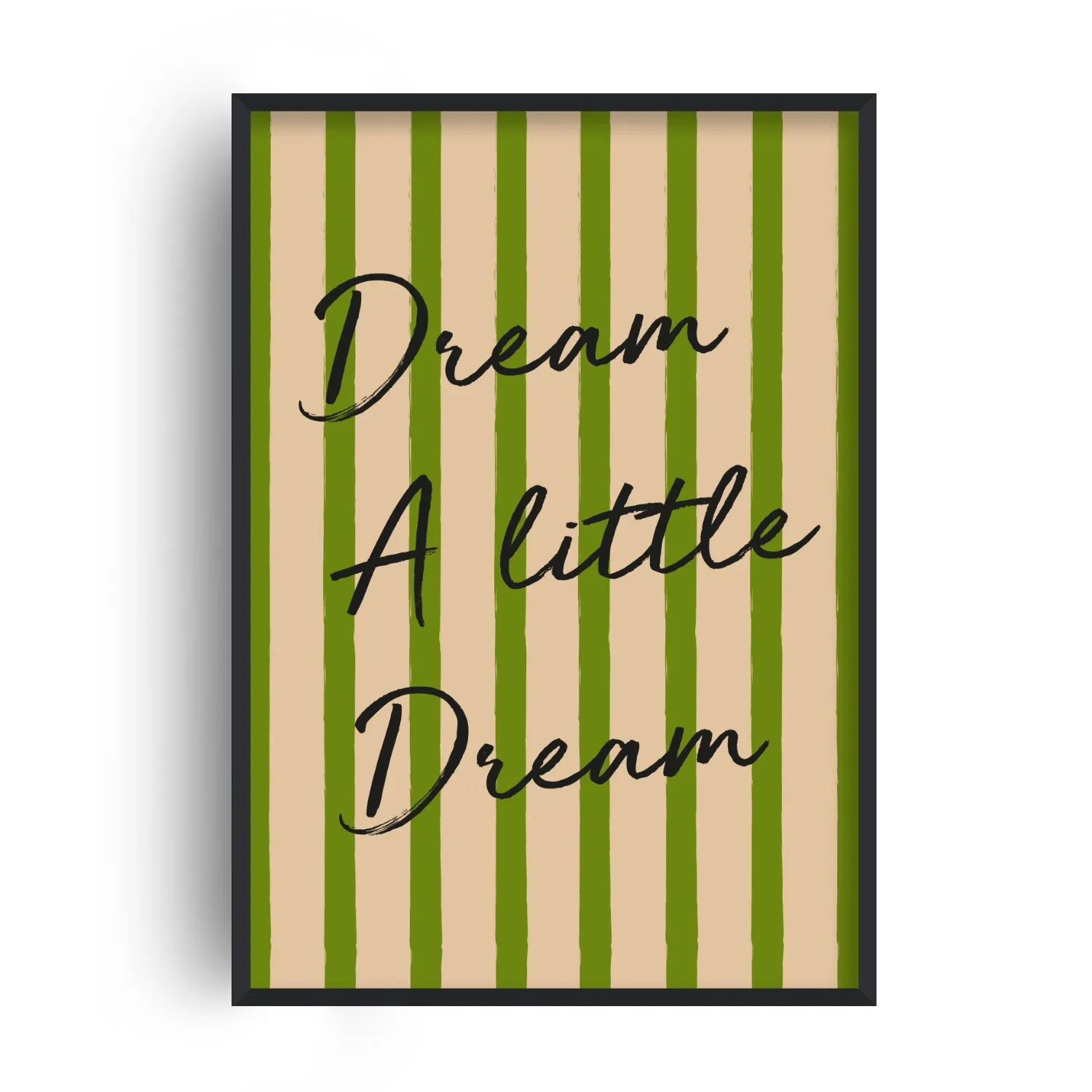 Dream A Little Dream A3 Art Print - Green, Paper image