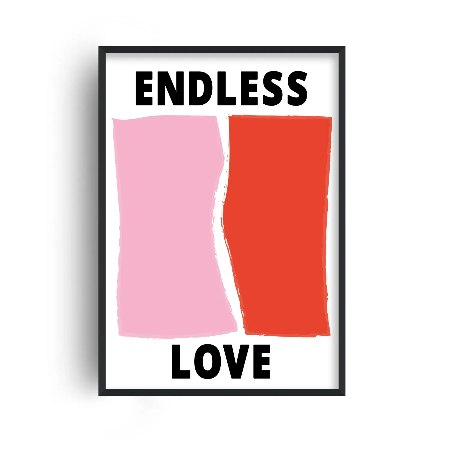 Endless Love A3 Art Print - Red/Pink image