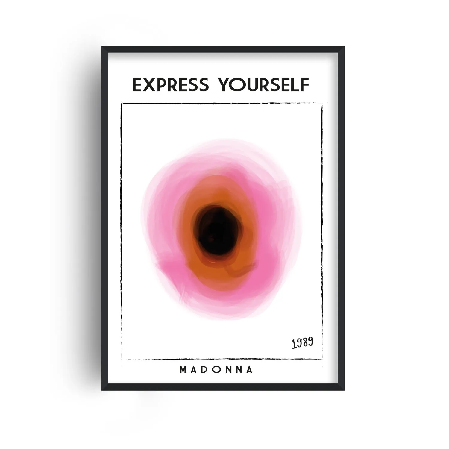 Express Yourself A2 Retro Art Print - White