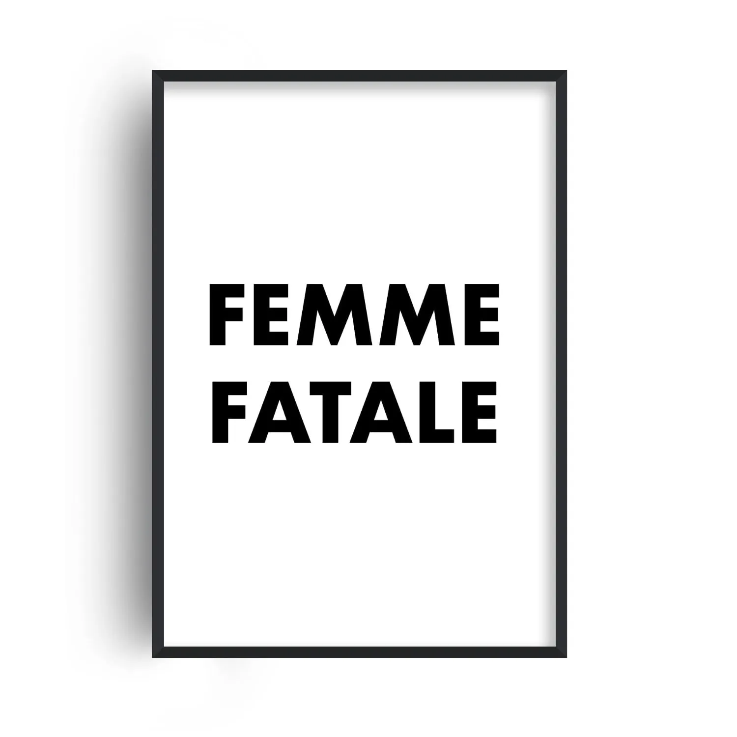 Femme Fatale A2 Art Print - Black