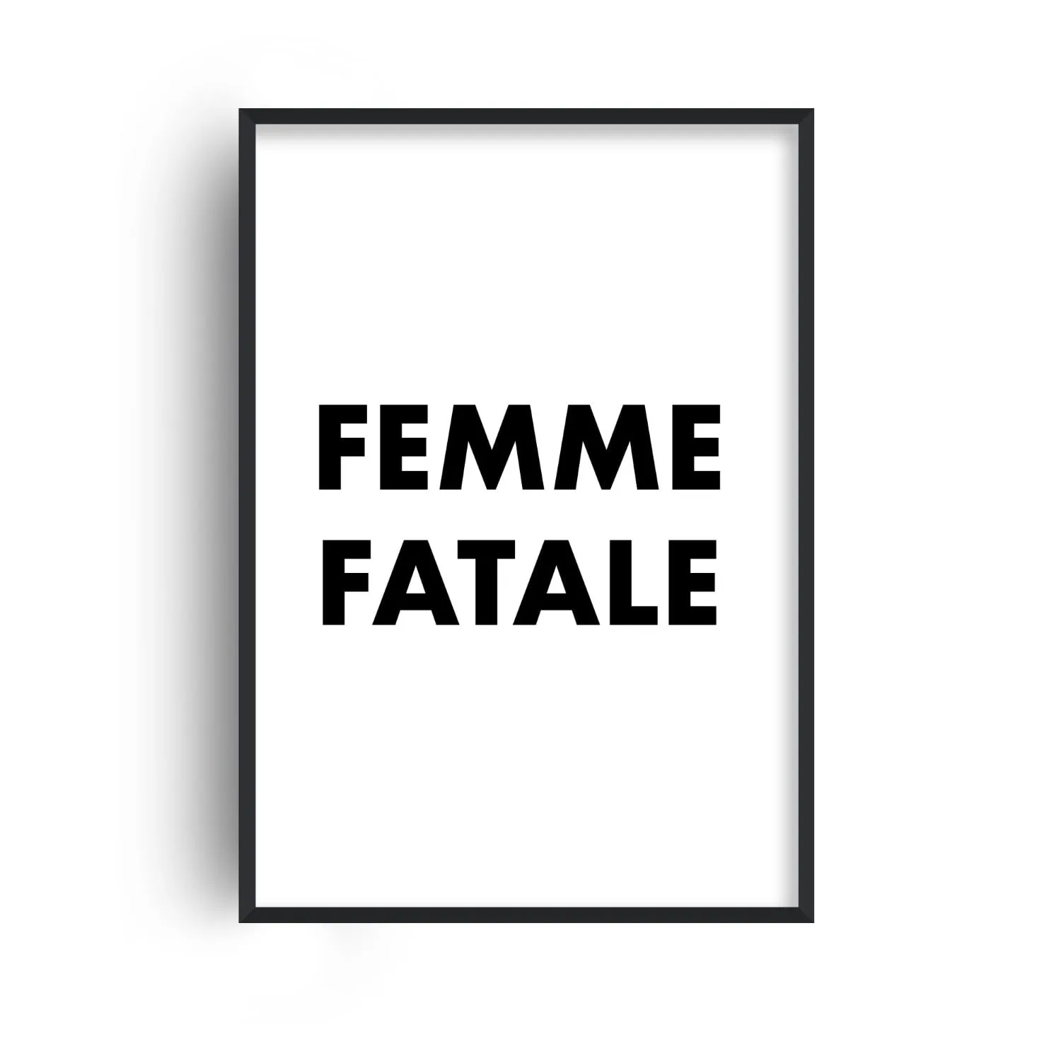 Femme Fatale A3 Art Print - Black image