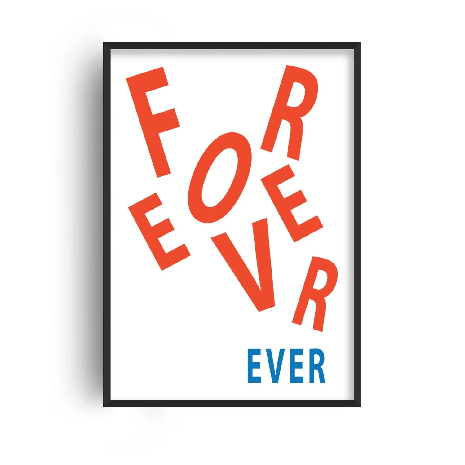 Forever Ever A2 Retro Music Giclée Art Print - Red
