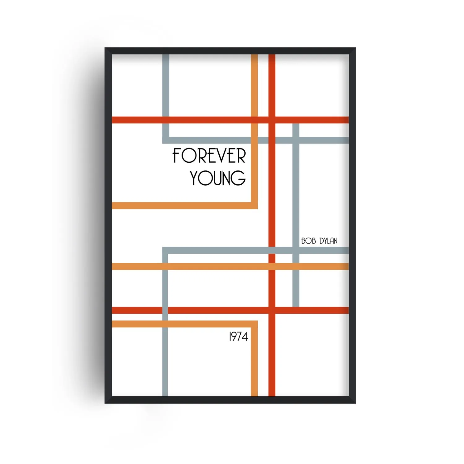 Forever Young A3 Giclée Art Print - White