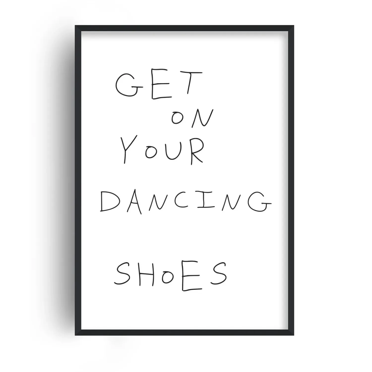 Get On Your Dancing Shoes A3 Art Print - Black image