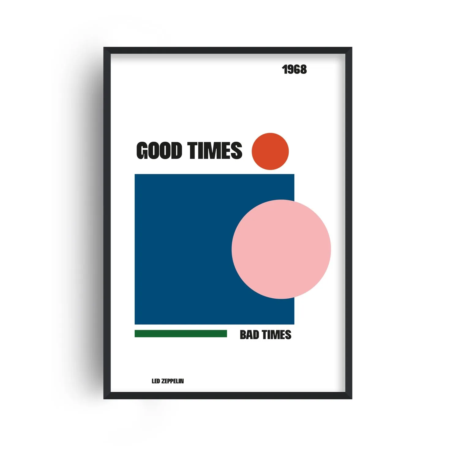 Good Times Bad Times A3 Abstract Giclée Art Print - Blue image