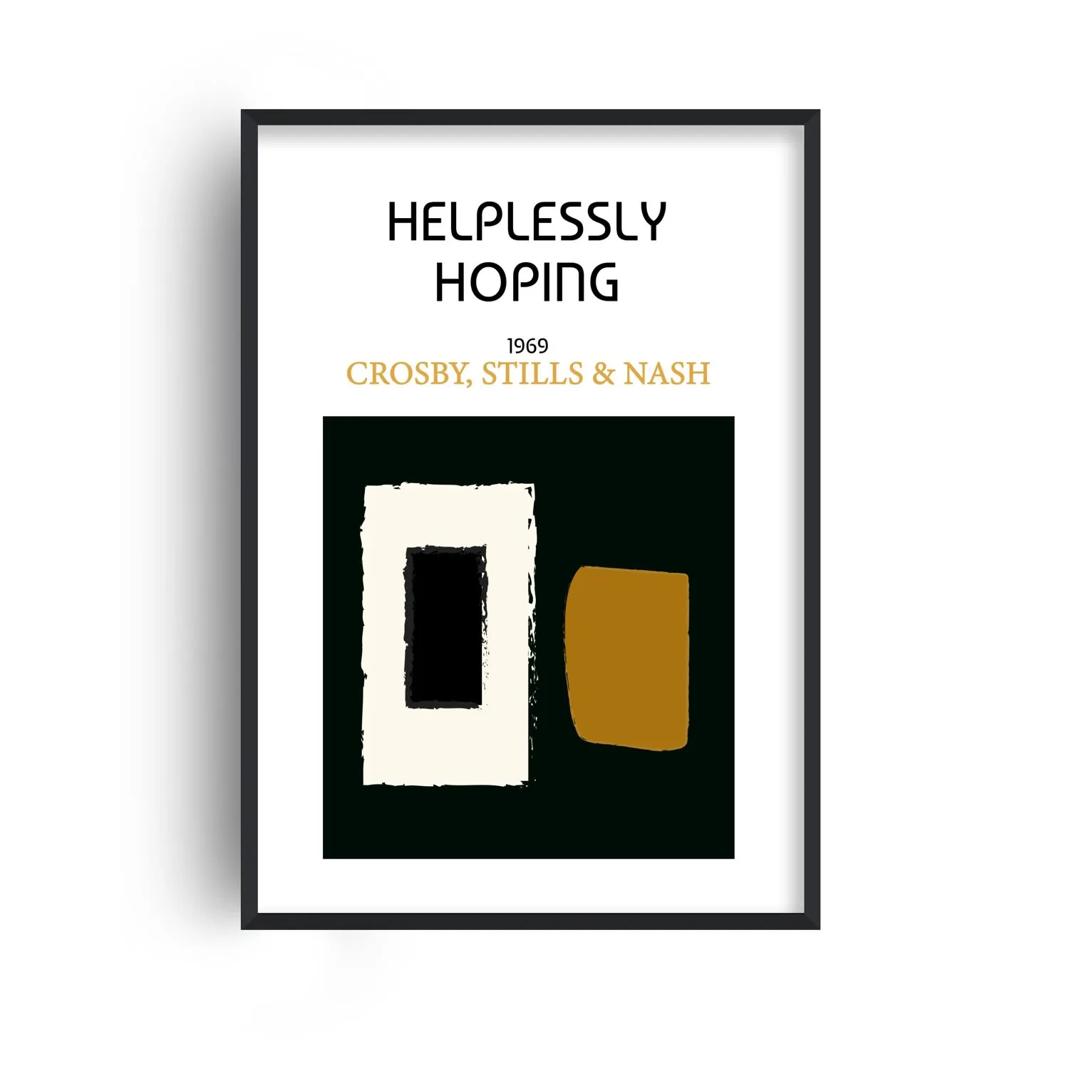 Helplessly Hoping A3 Art Print - White