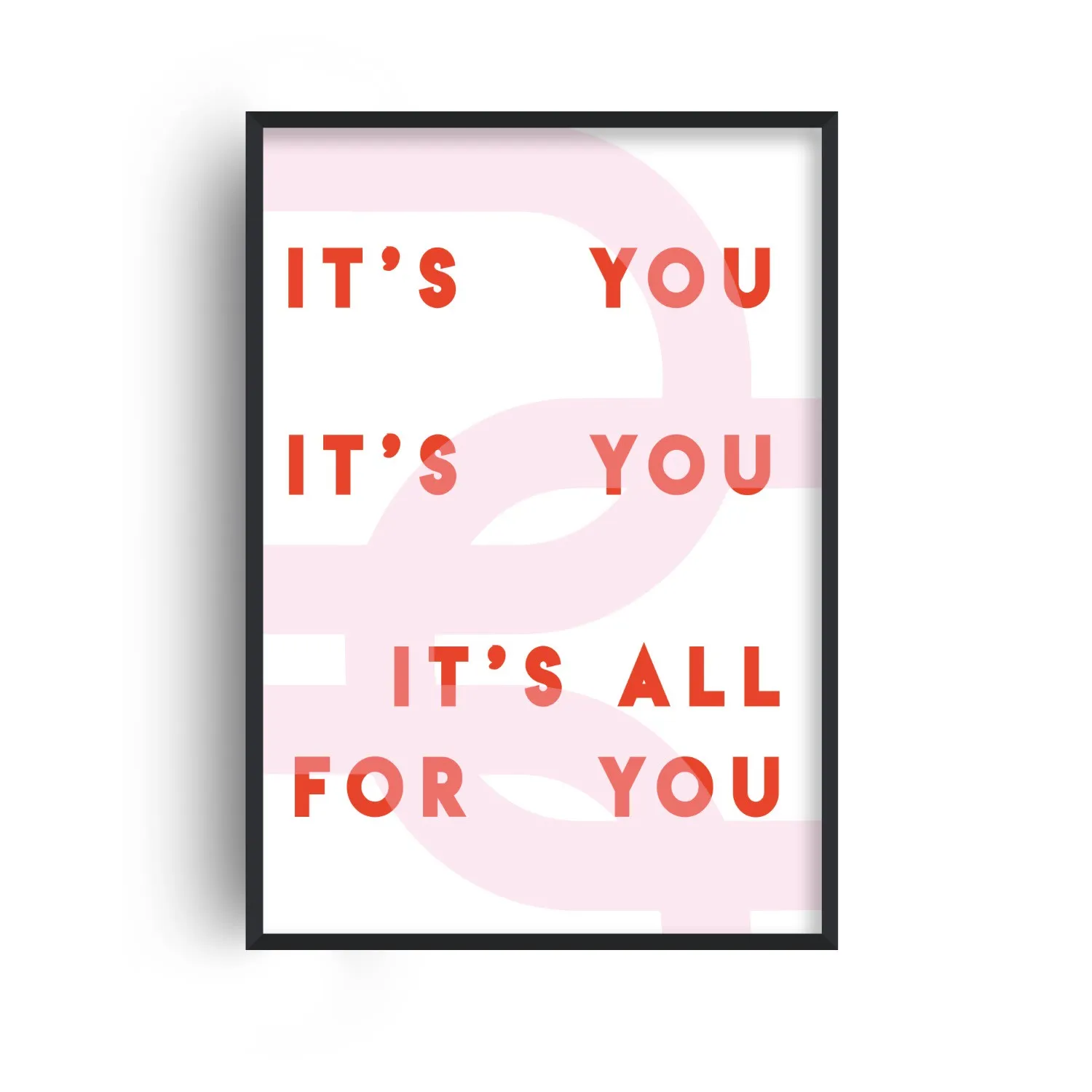 It's All For You A2 Giclée Art Print - Pink