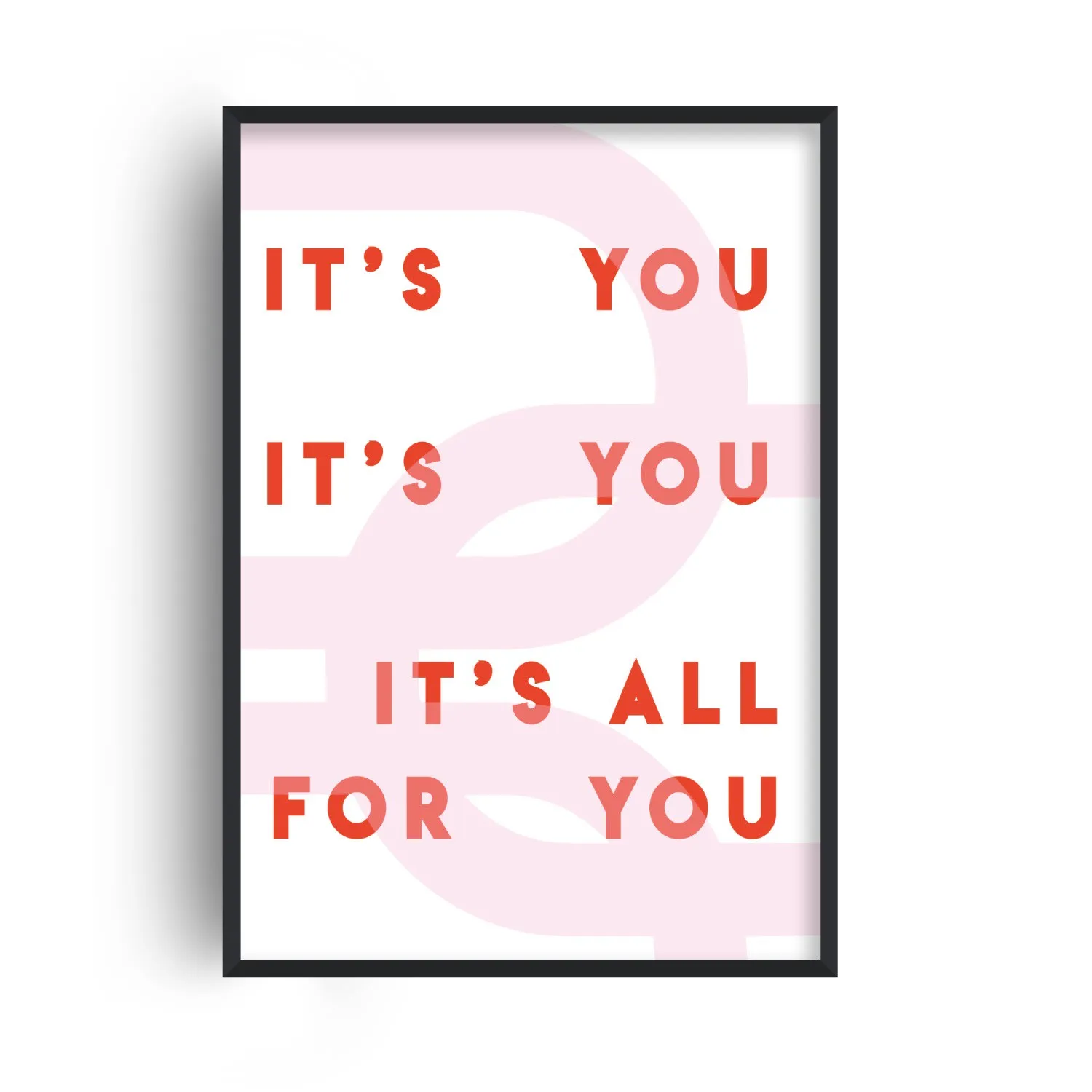 It's All For You A3 Giclée Art Print - Pink image