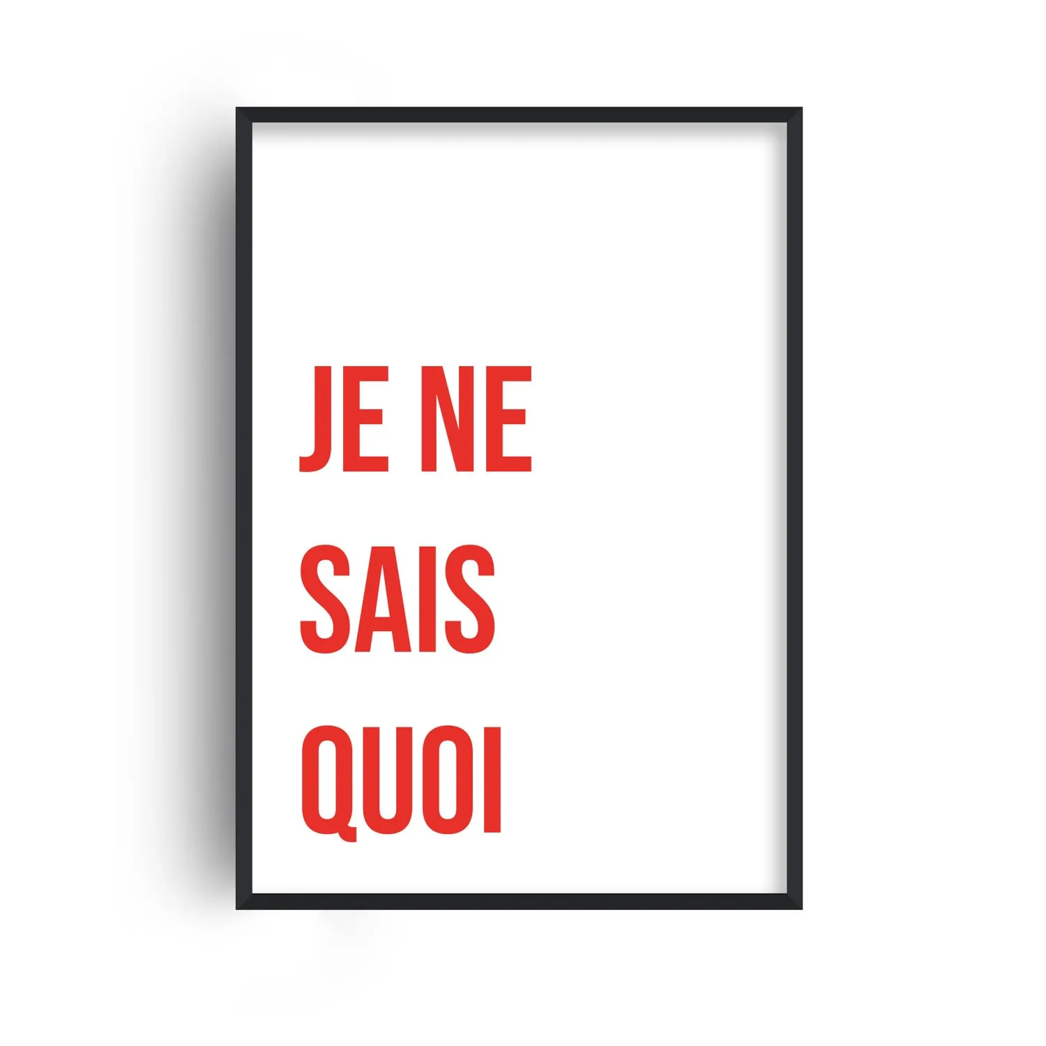 Je Ne Sais Quoi A2 Retro Art Print - Red image
