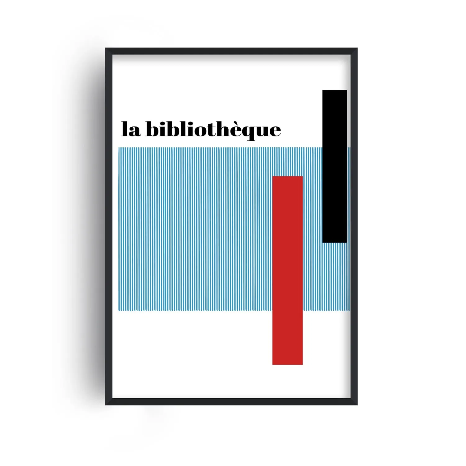 La Bibliothèque A2 Abstract Giclée Art Print - White