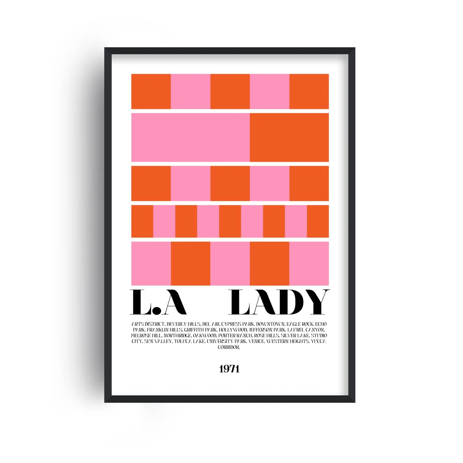 La Lady A3 Giclée Art Print - White
